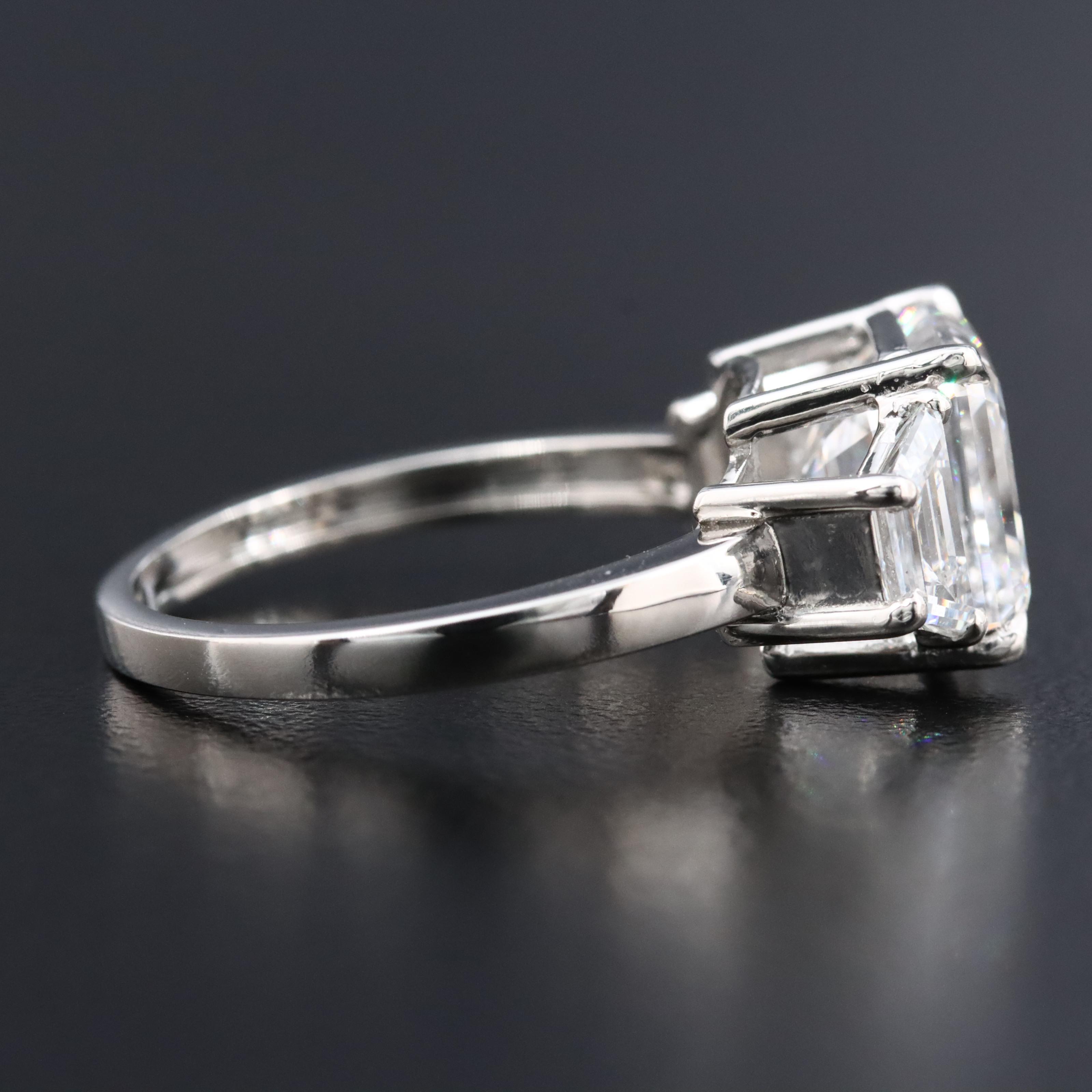 Platinum 4.89 CTW Lab Grown Diamond Ring with IGI Report