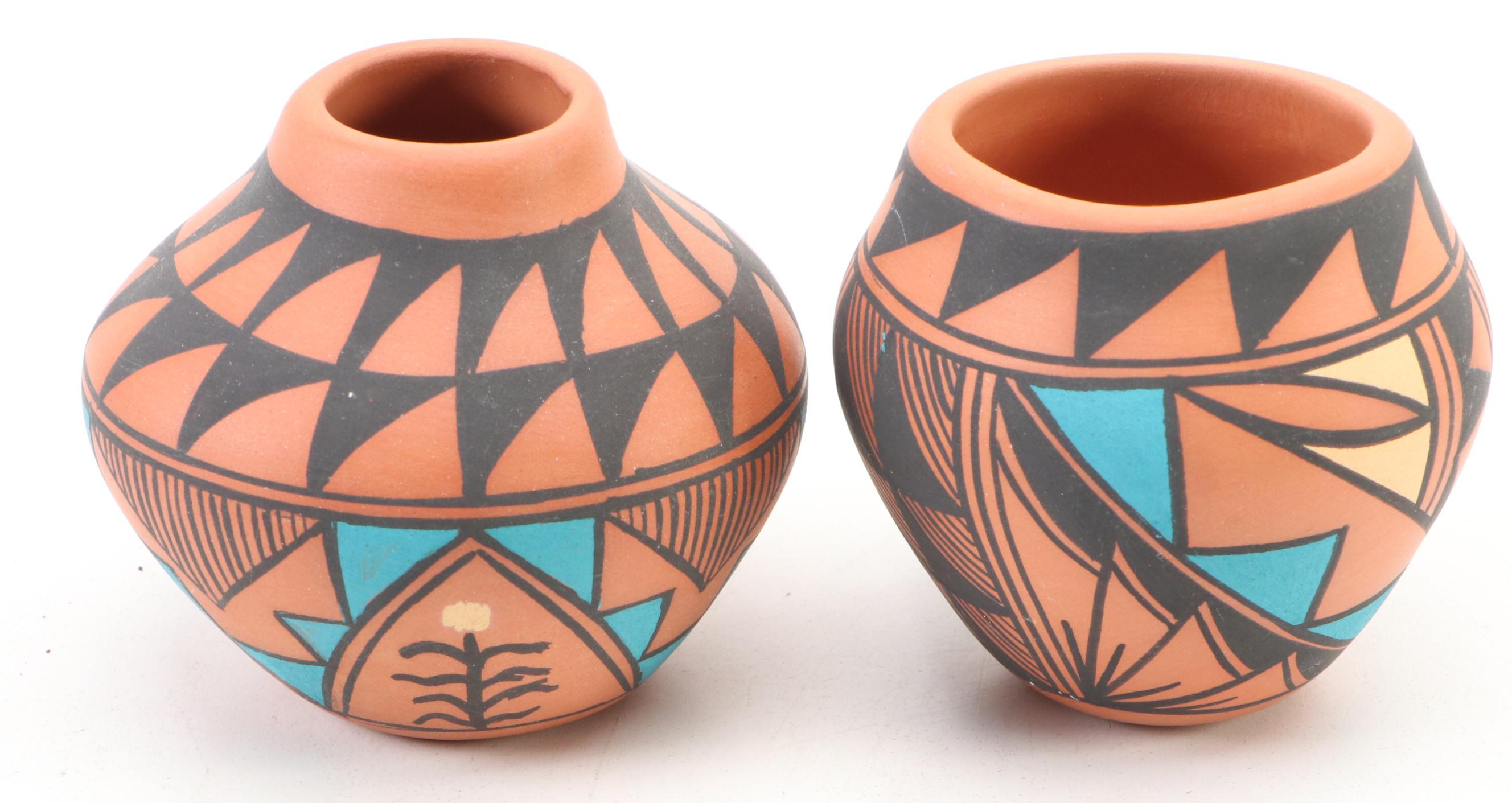 Artisan Signed Laguna & Jemez Pueblos Ollas, Wedding Vase and More Pottery