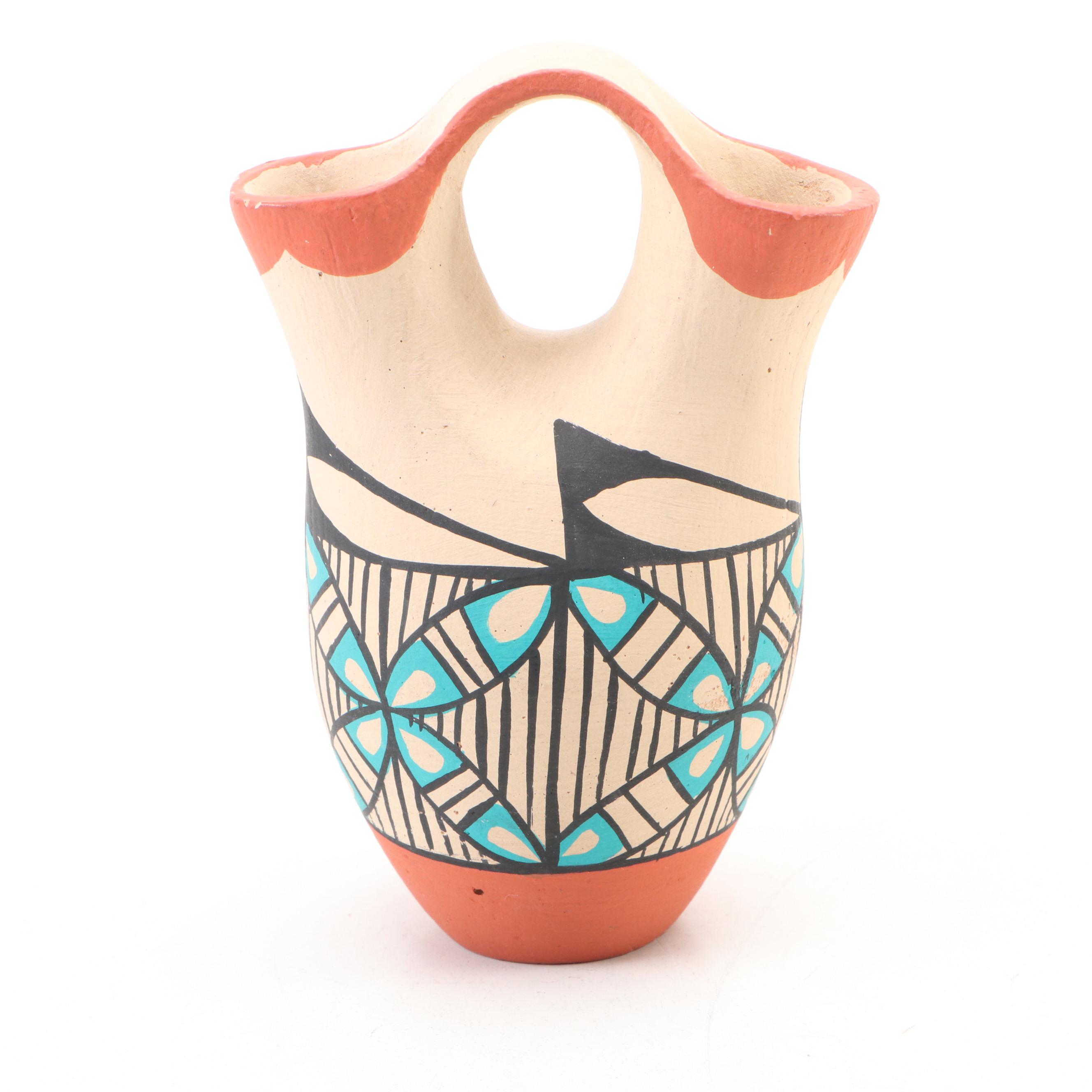 Artisan Signed Laguna & Jemez Pueblos Ollas, Wedding Vase and More Pottery