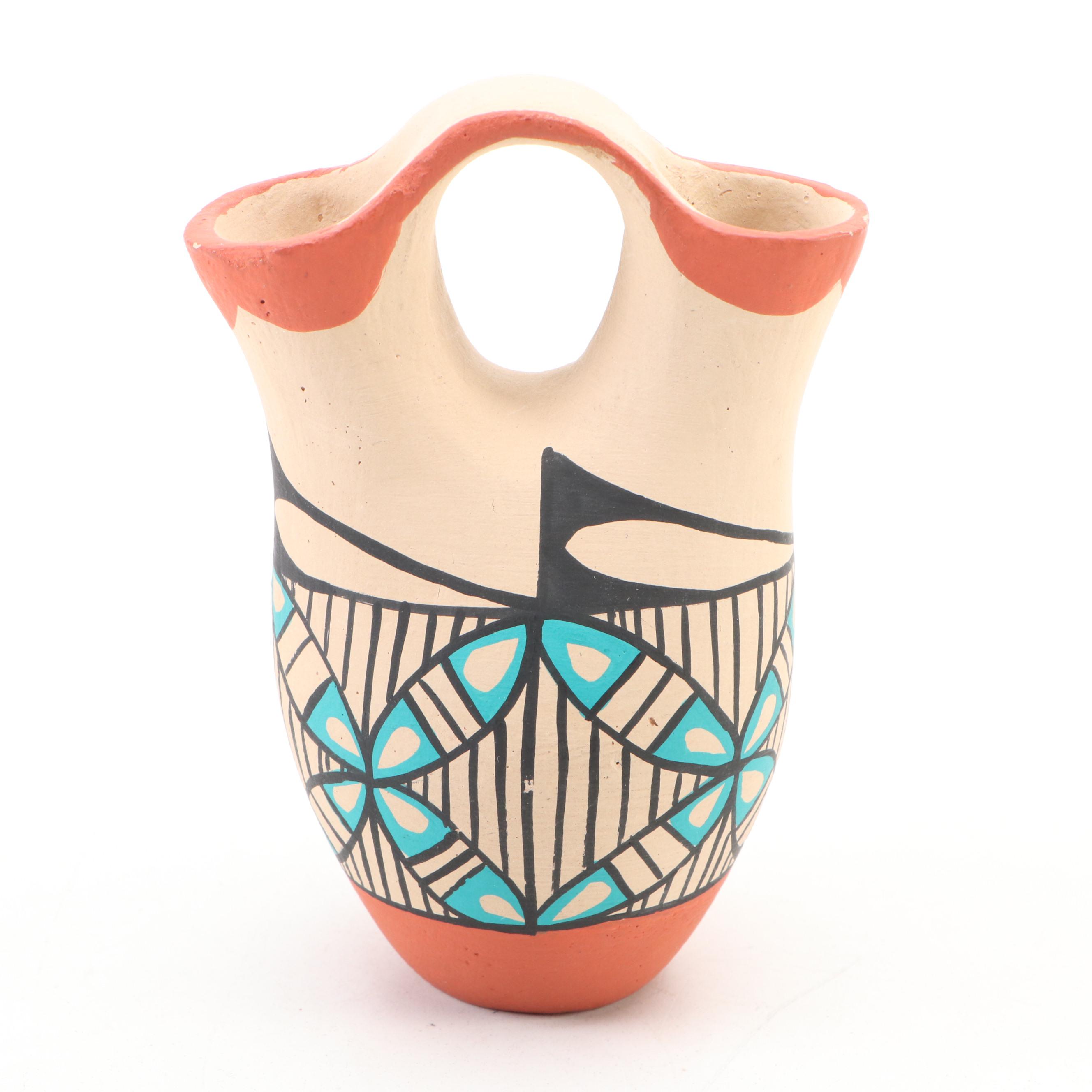 Artisan Signed Laguna & Jemez Pueblos Ollas, Wedding Vase and More Pottery