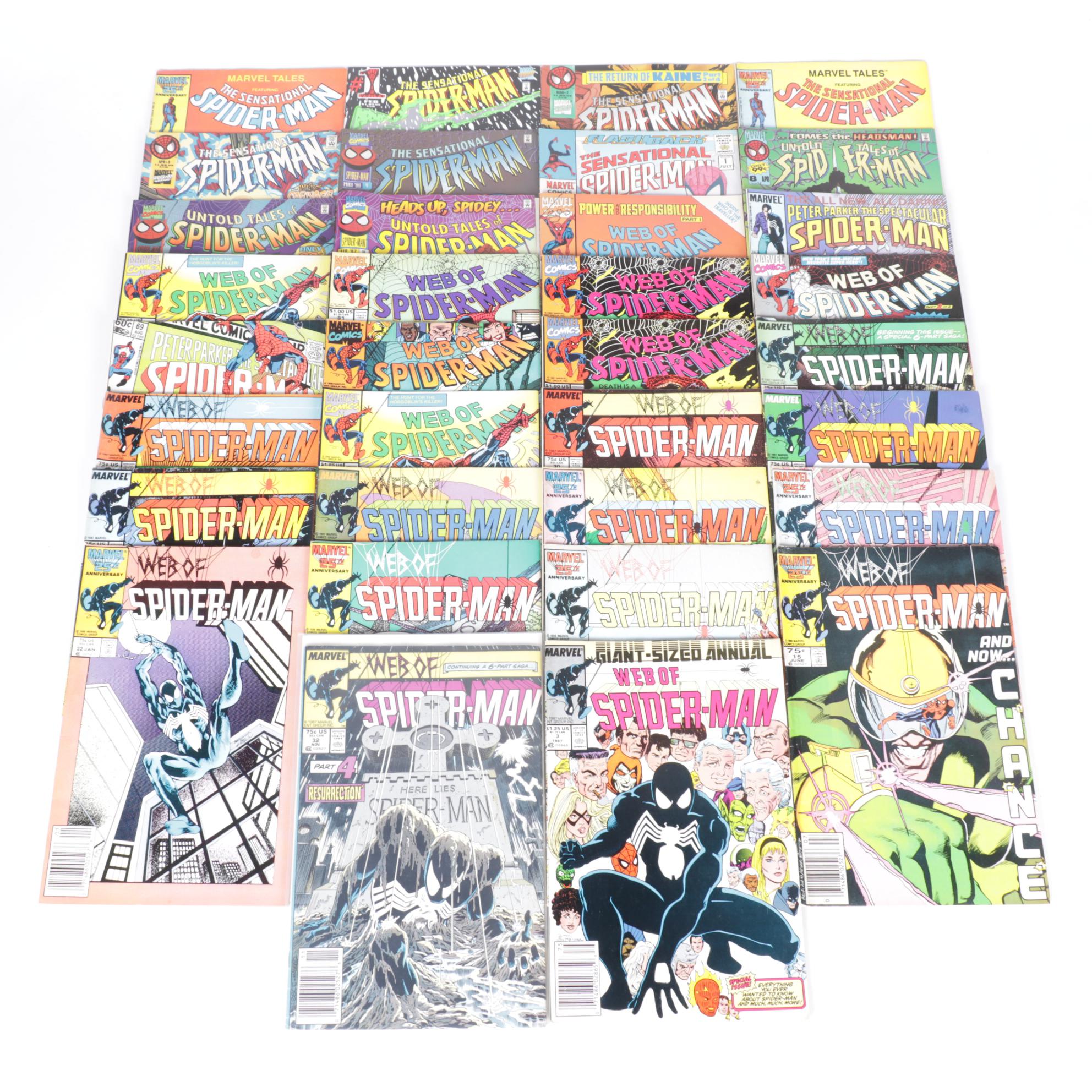 Marvel Comics "Web of Spider-Man" & Other Bronze Era Comic Collections