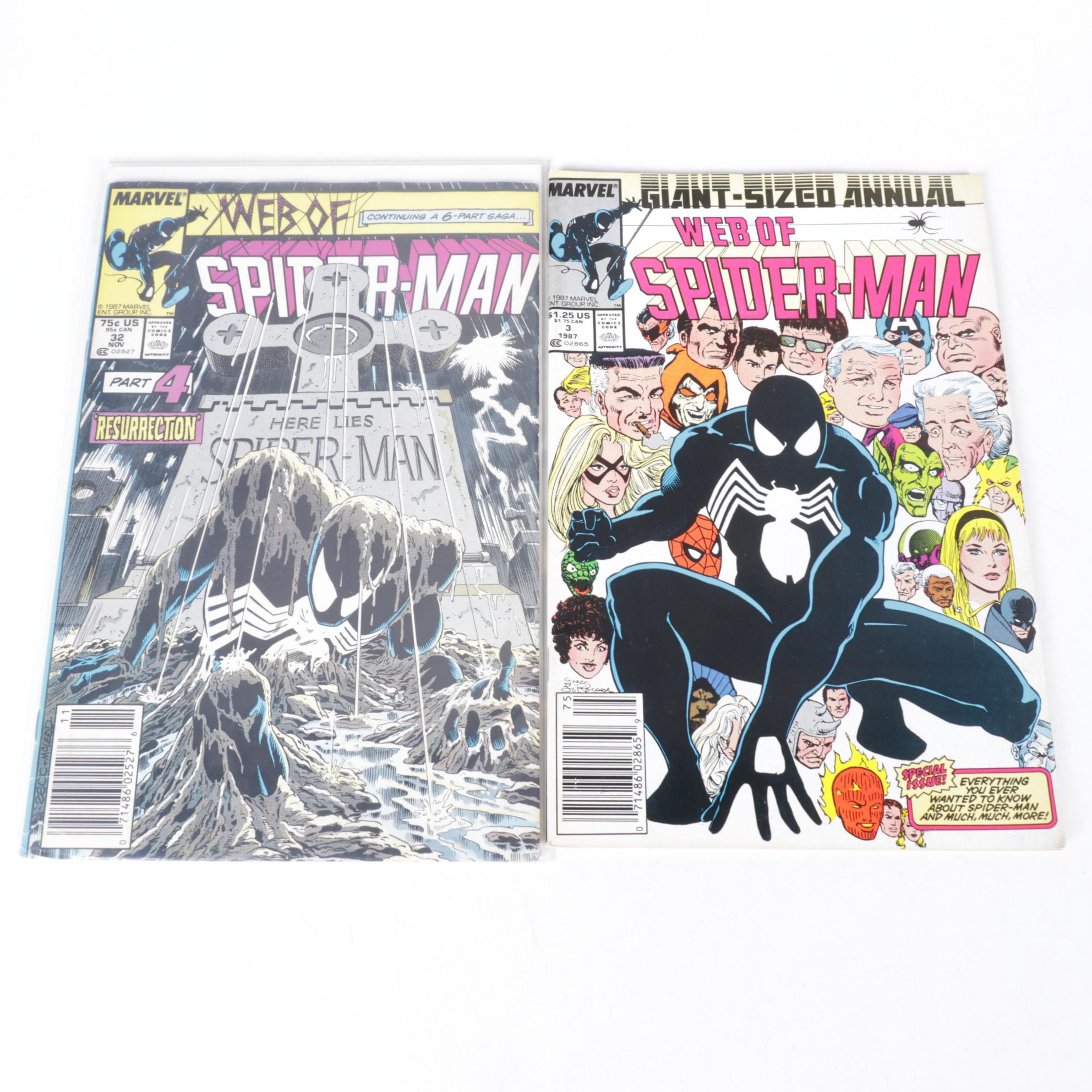 Marvel Comics "Web of Spider-Man" & Other Bronze Era Comic Collections
