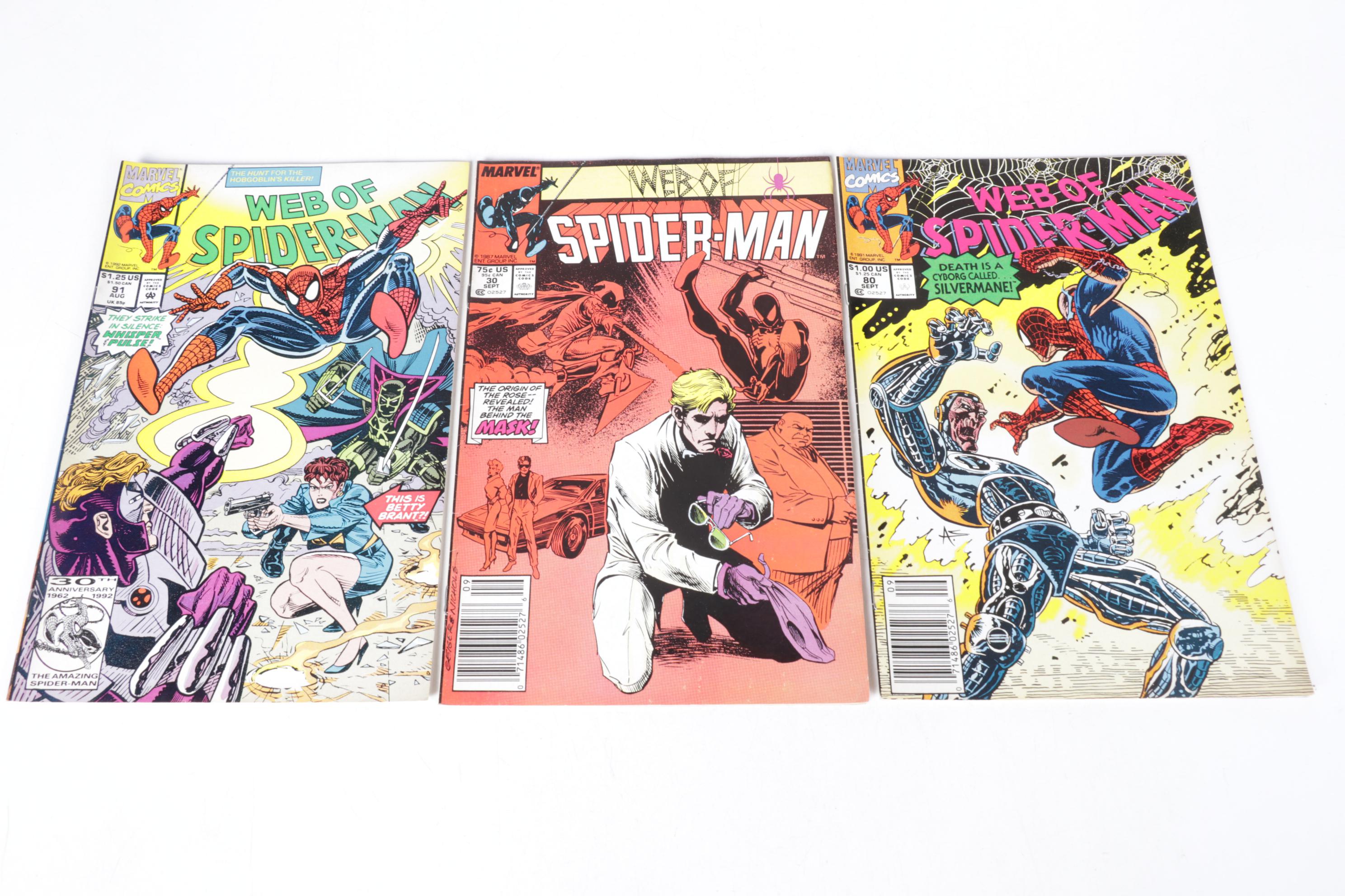 Marvel Comics "Web of Spider-Man" & Other Bronze Era Comic Collections