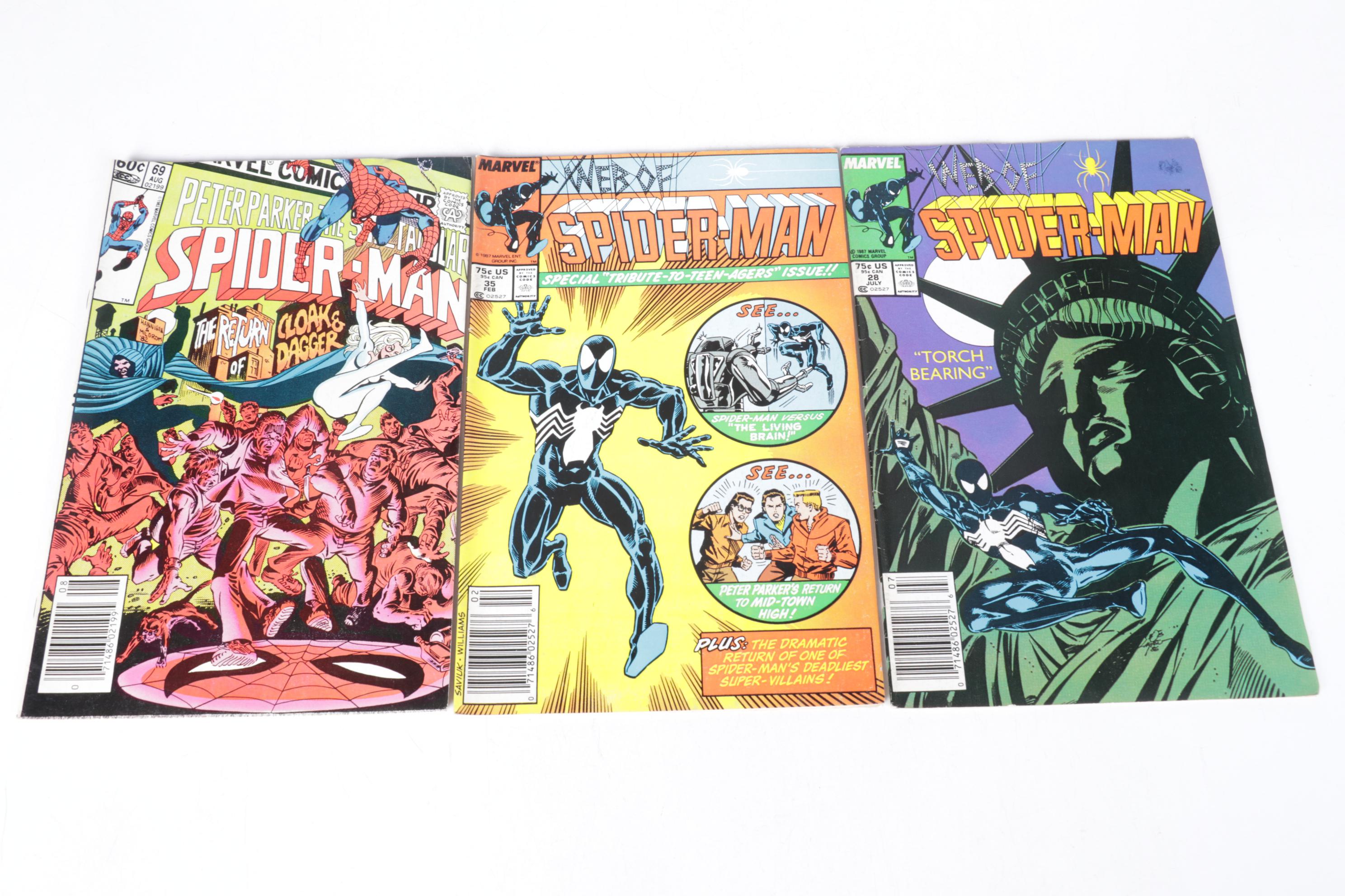 Marvel Comics "Web of Spider-Man" & Other Bronze Era Comic Collections