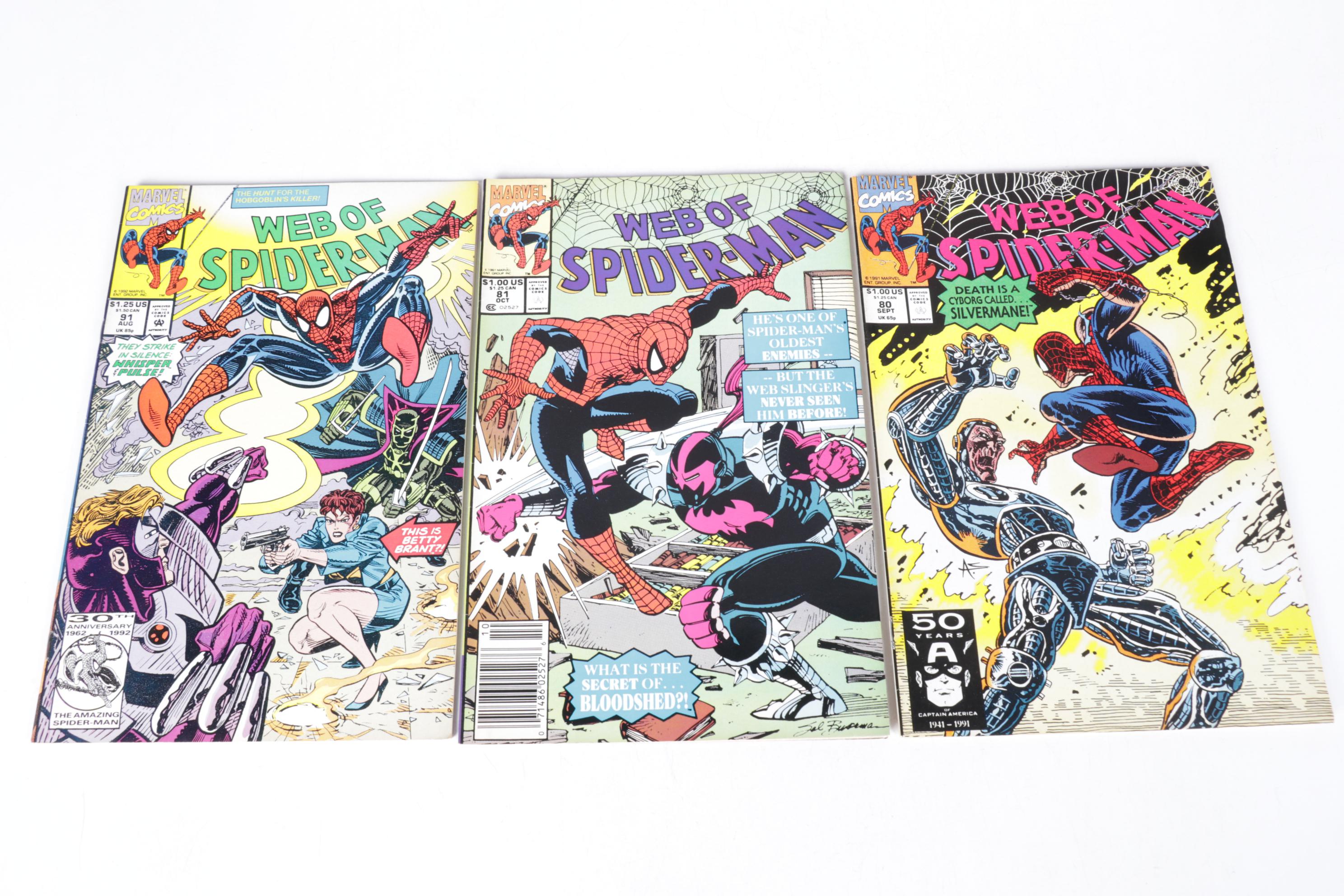 Marvel Comics "Web of Spider-Man" & Other Bronze Era Comic Collections