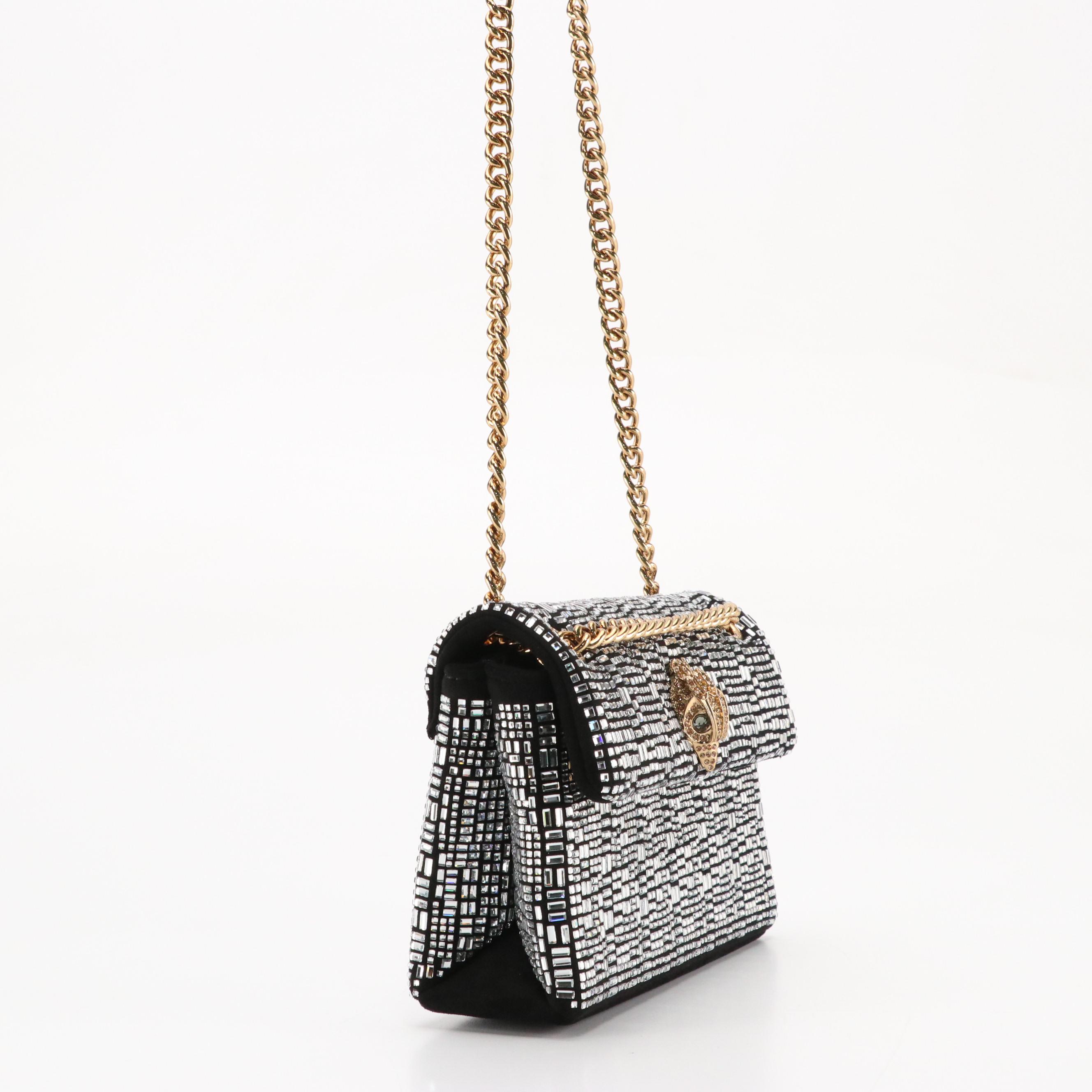 Kurt Keiger Crystal Glass Chain-Link Mini Kensington Crossbody Bag