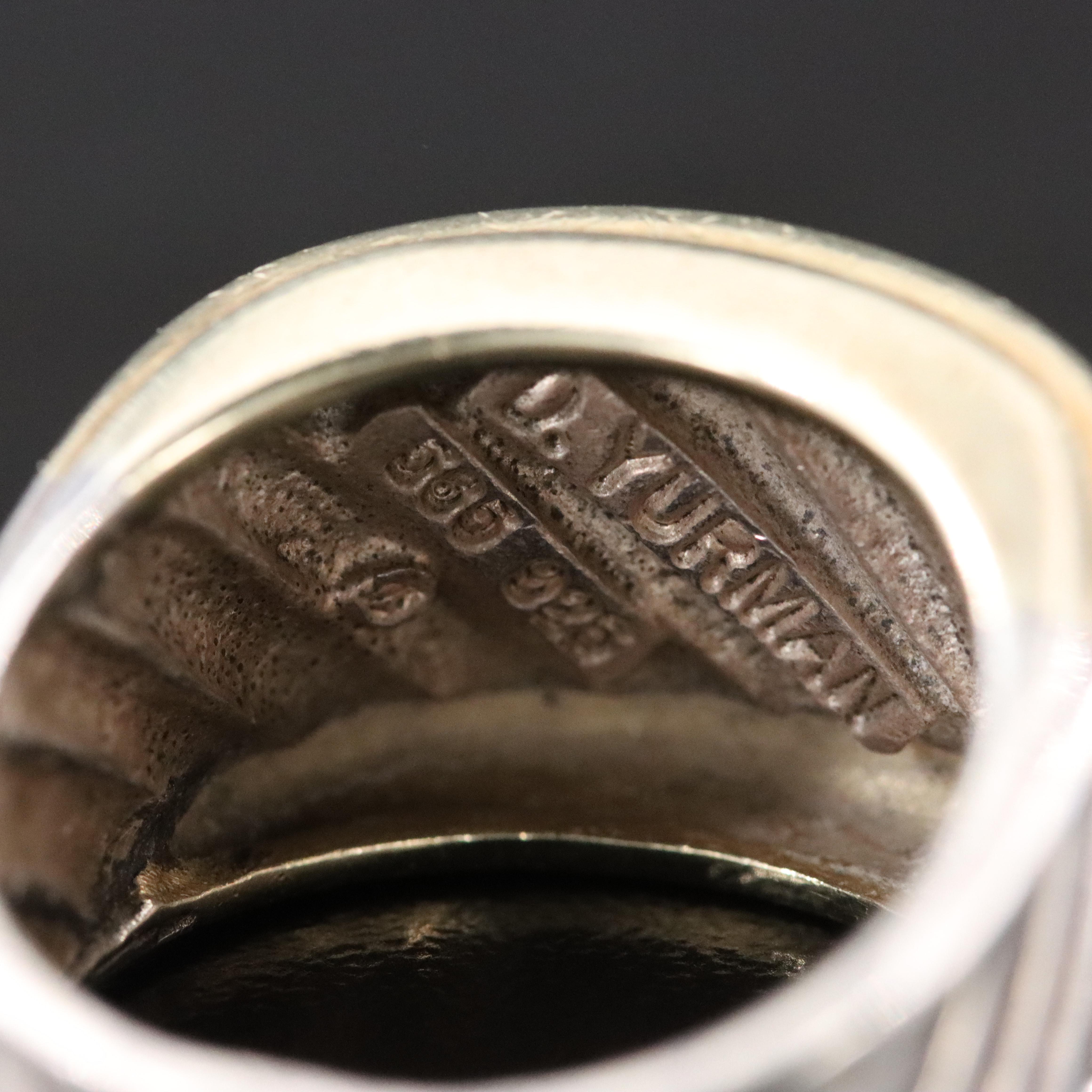 David Yurman Thoroughbred Sterling Cigar Band Ring with 14K Accents