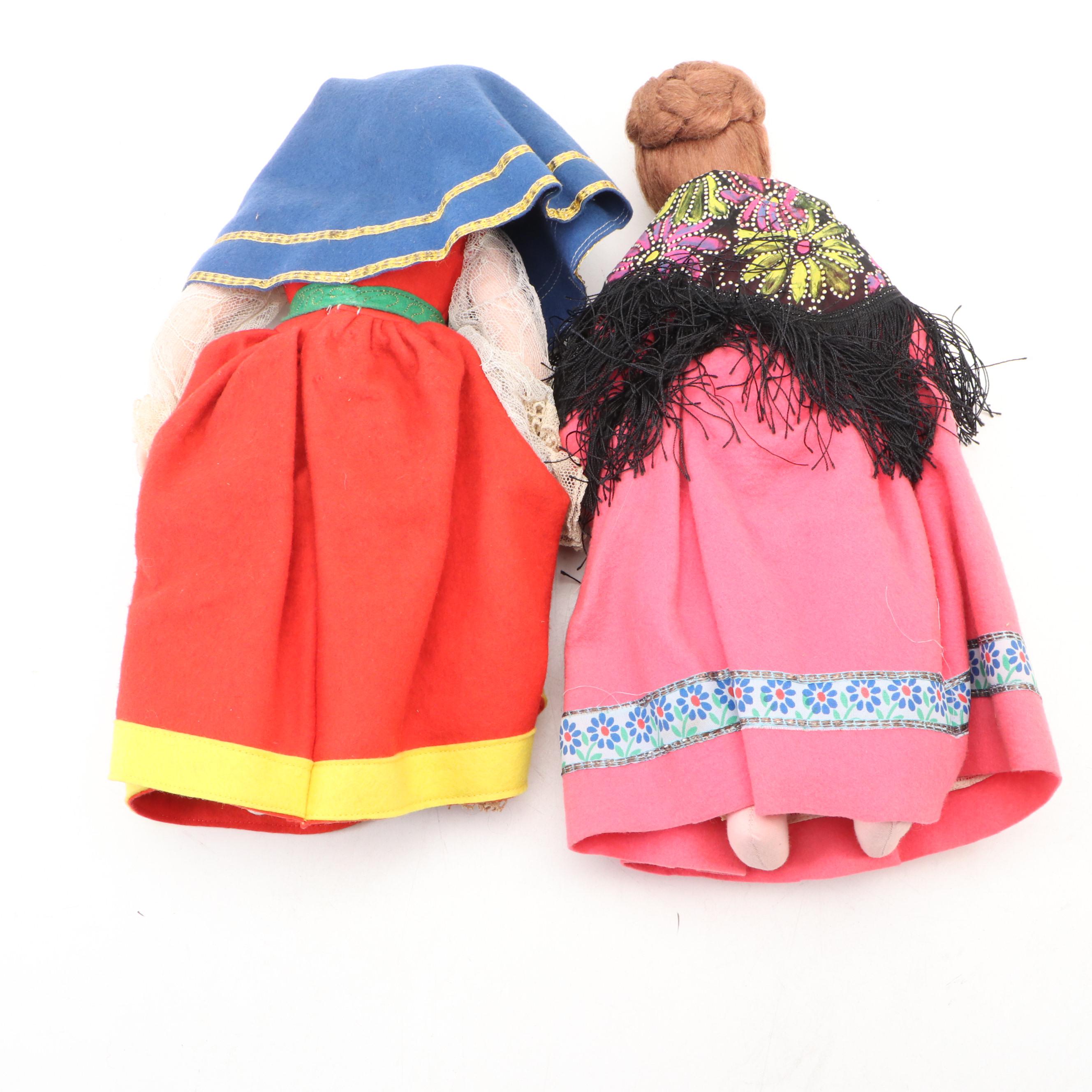Magis Roma Italian Felt Dolls in Traditional Sicilian and Venetian Clothing
