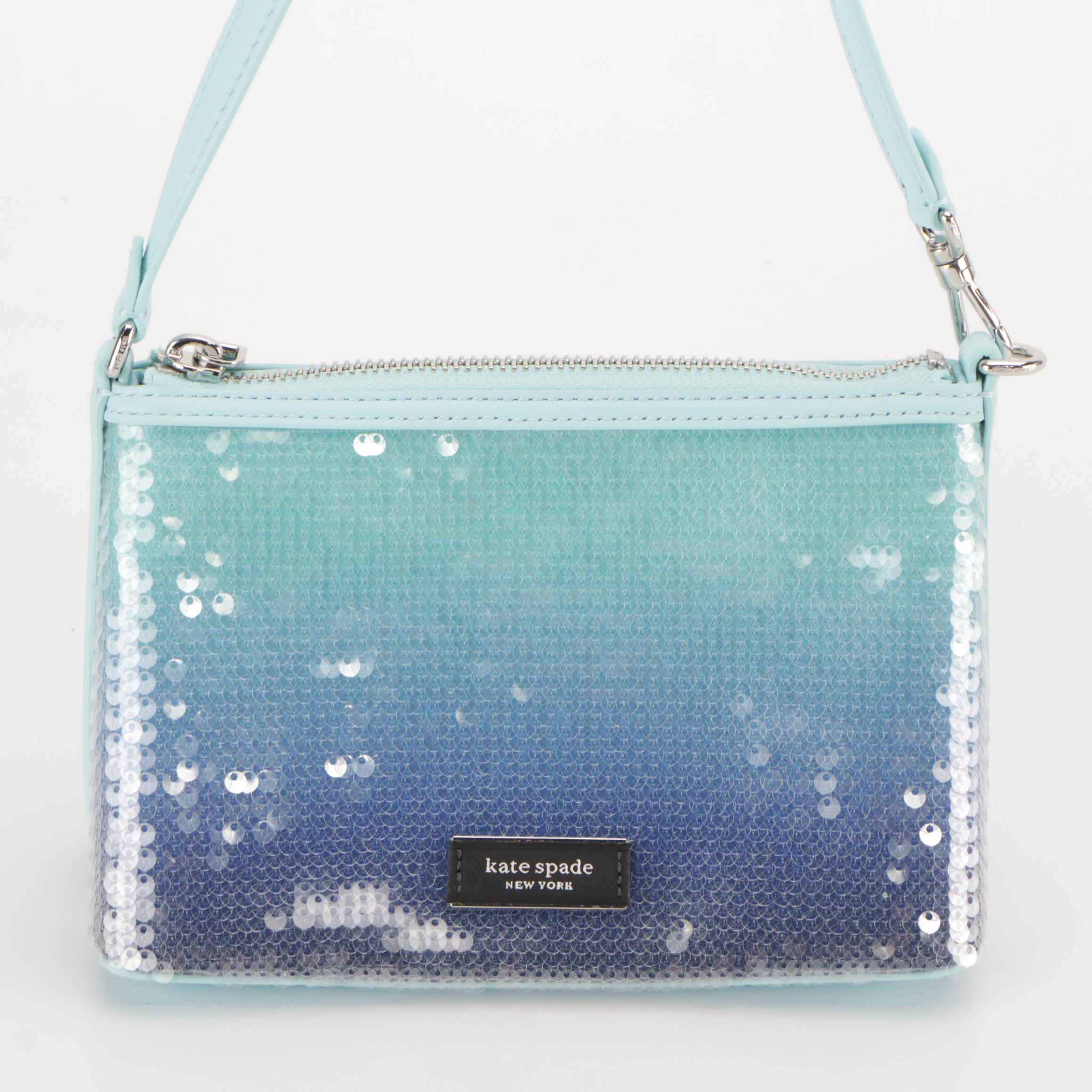 Kate Spade Lulu E/W Pochette in Sequins & Olga Berg Beaded Convertible Clutch