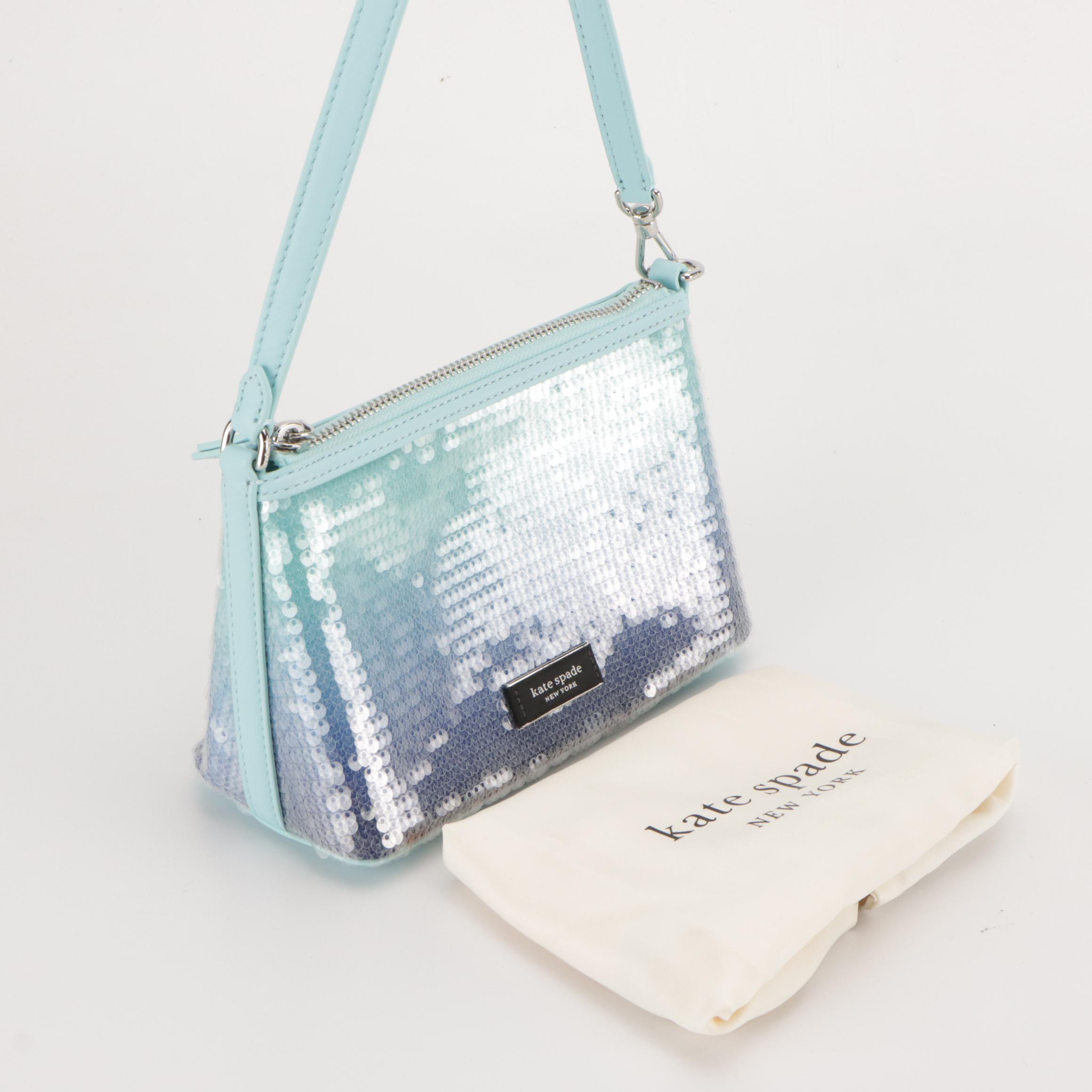 Kate Spade Lulu E/W Pochette in Sequins & Olga Berg Beaded Convertible Clutch