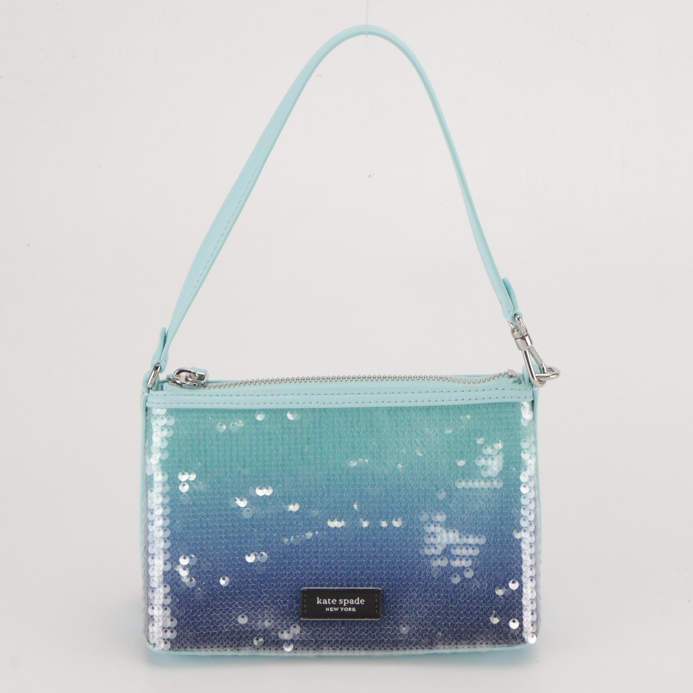 Kate Spade Lulu E/W Pochette in Sequins & Olga Berg Beaded Convertible Clutch