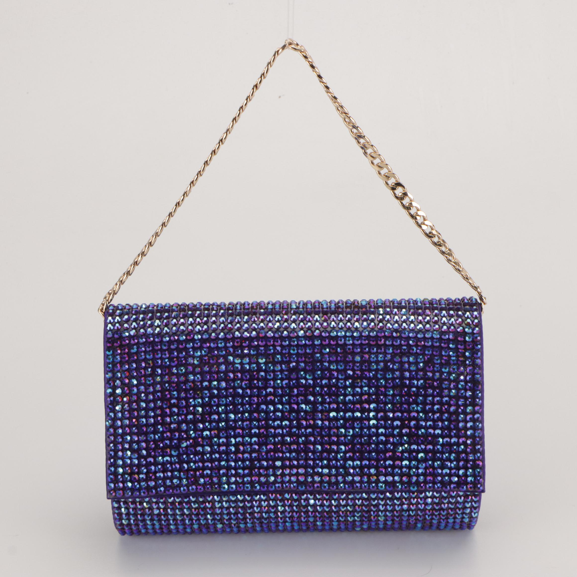 Kate Spade Lulu E/W Pochette in Sequins & Olga Berg Beaded Convertible Clutch