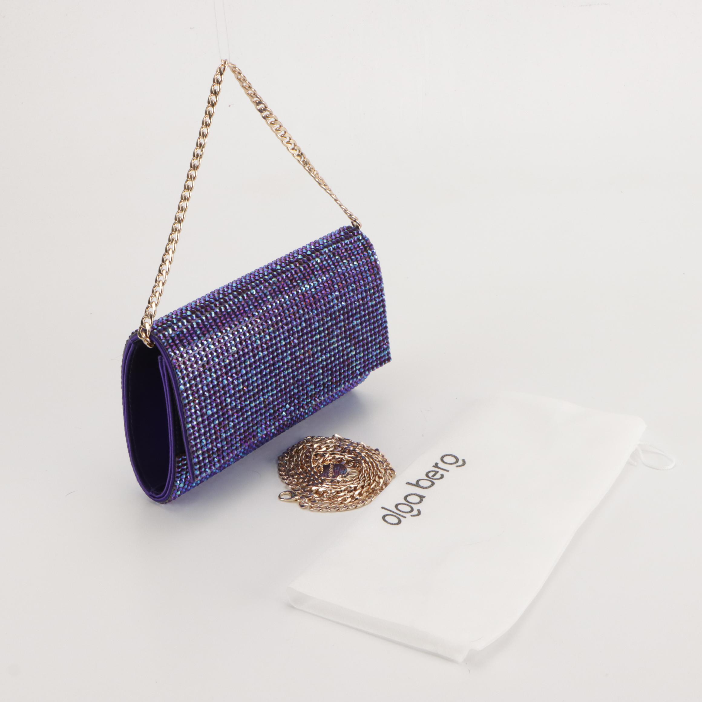 Kate Spade Lulu E/W Pochette in Sequins & Olga Berg Beaded Convertible Clutch