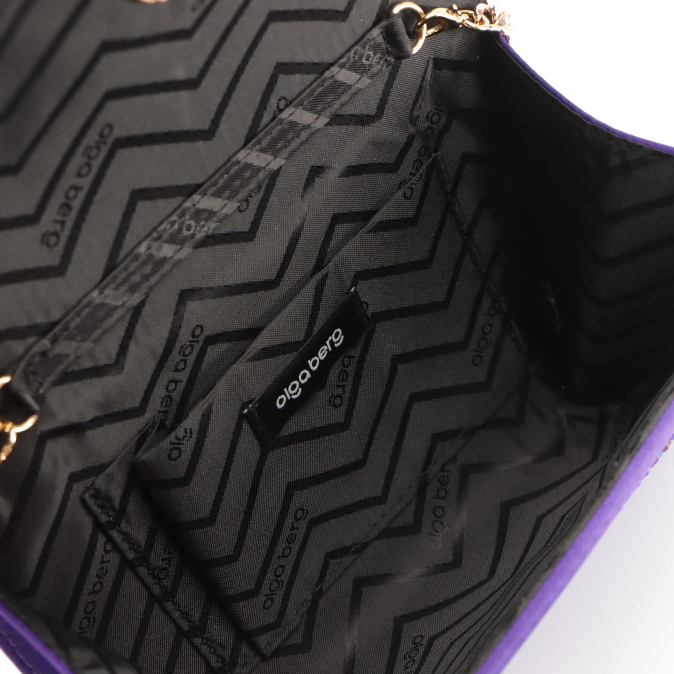 Kate Spade Lulu E/W Pochette in Sequins & Olga Berg Beaded Convertible Clutch