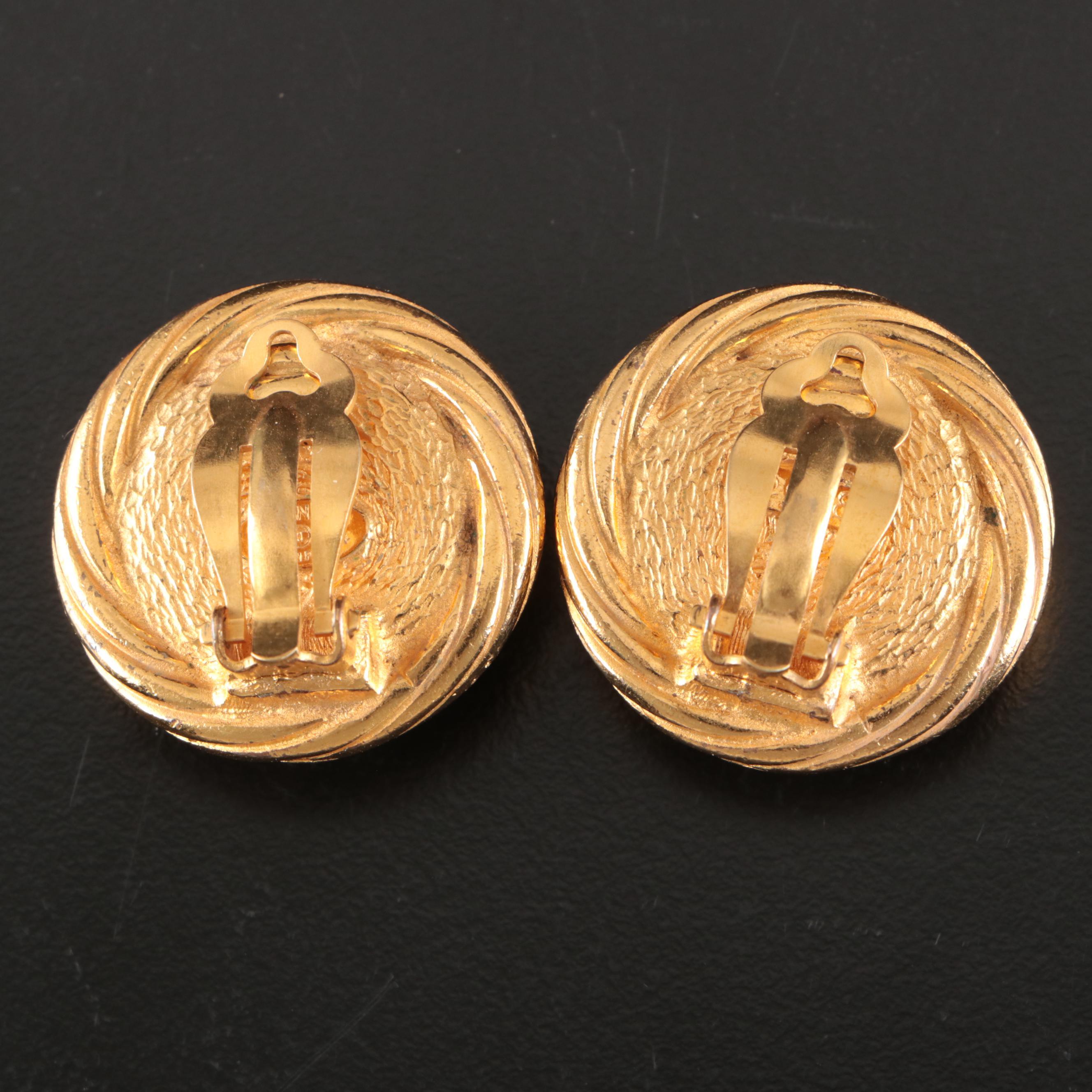 Chanel Imitation Pearl Round Earrings