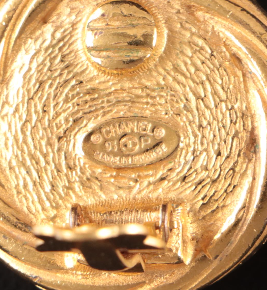 Chanel Imitation Pearl Round Earrings