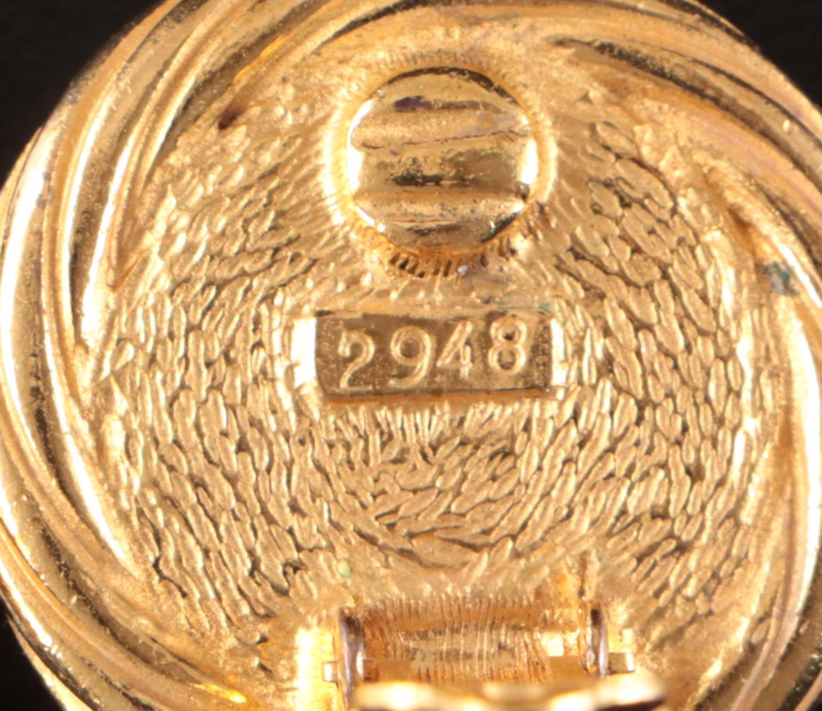 Chanel Imitation Pearl Round Earrings