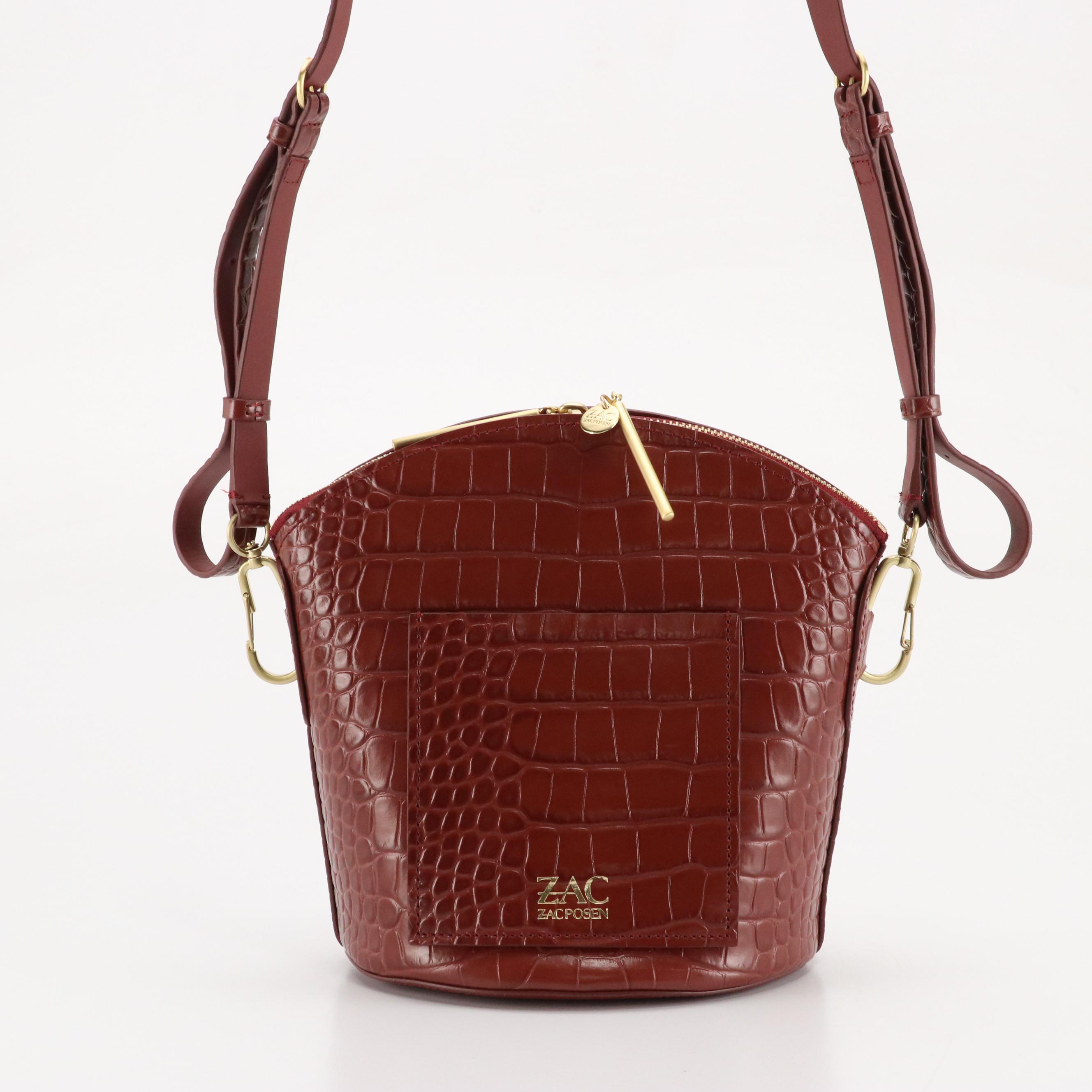 JW Pei Gabbi Ruched Fabric Handbag and Zac Zac Posen Belay Leather Crossbody