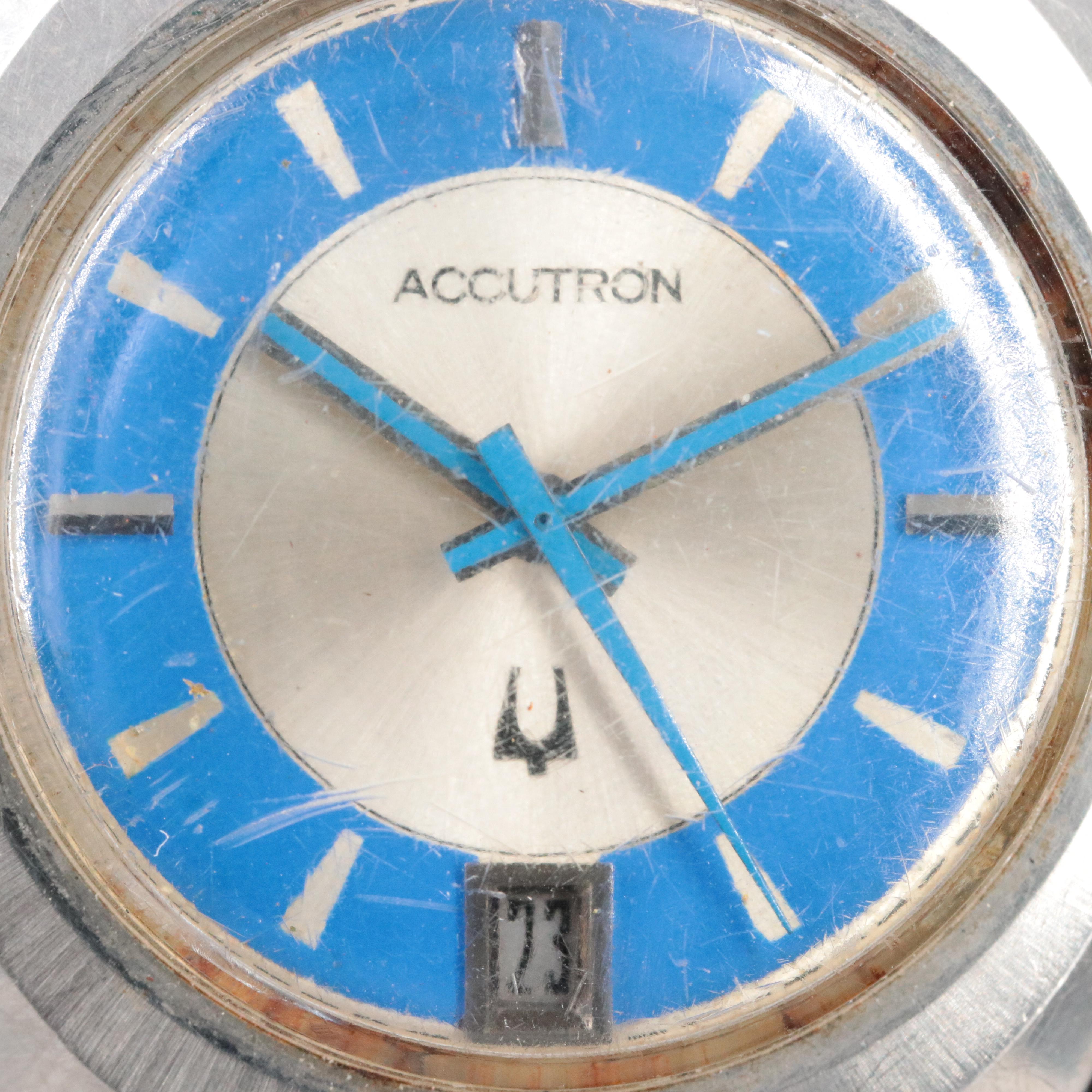 Accutron by Bulova Stainless Steel Date Watch