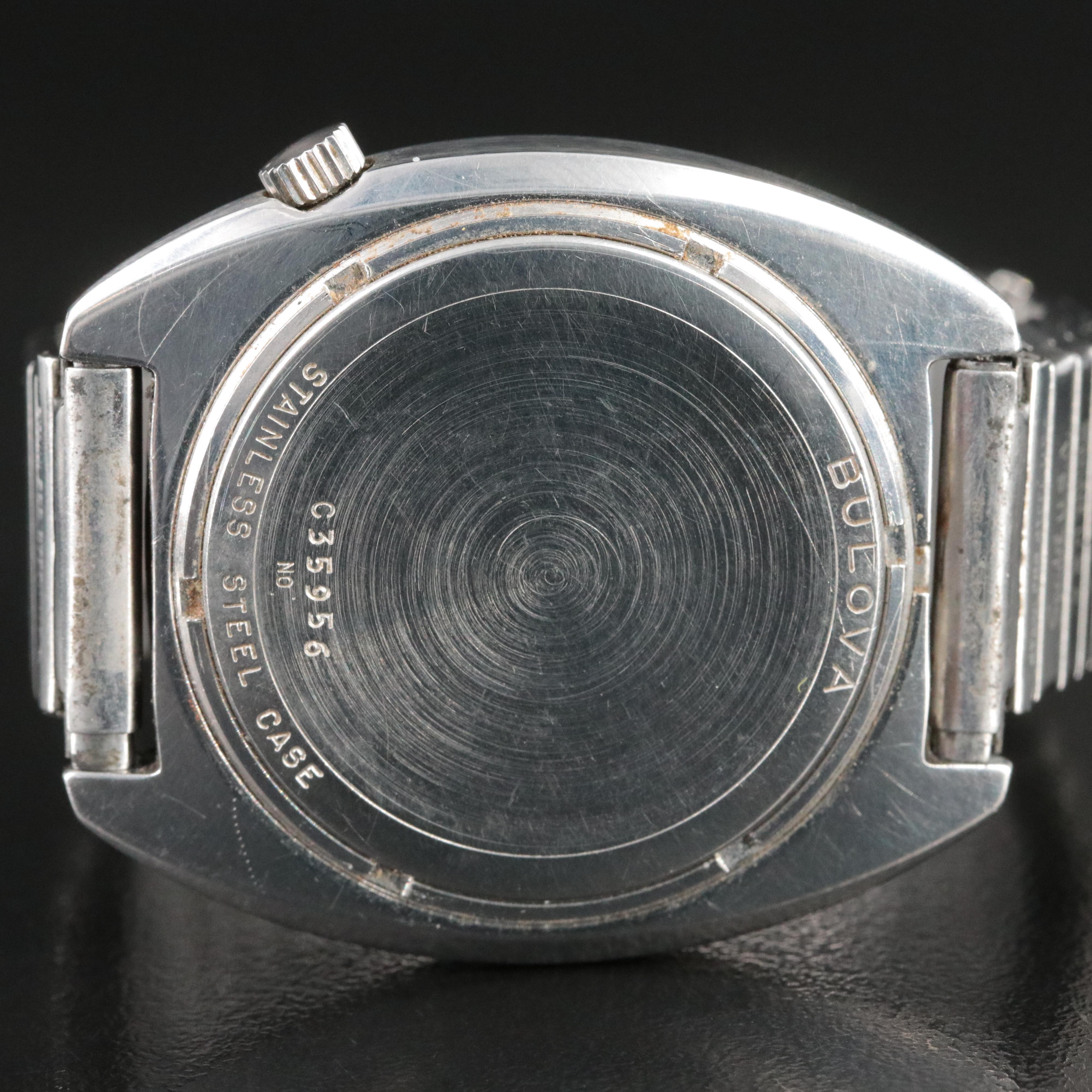 Accutron by Bulova Stainless Steel Date Watch