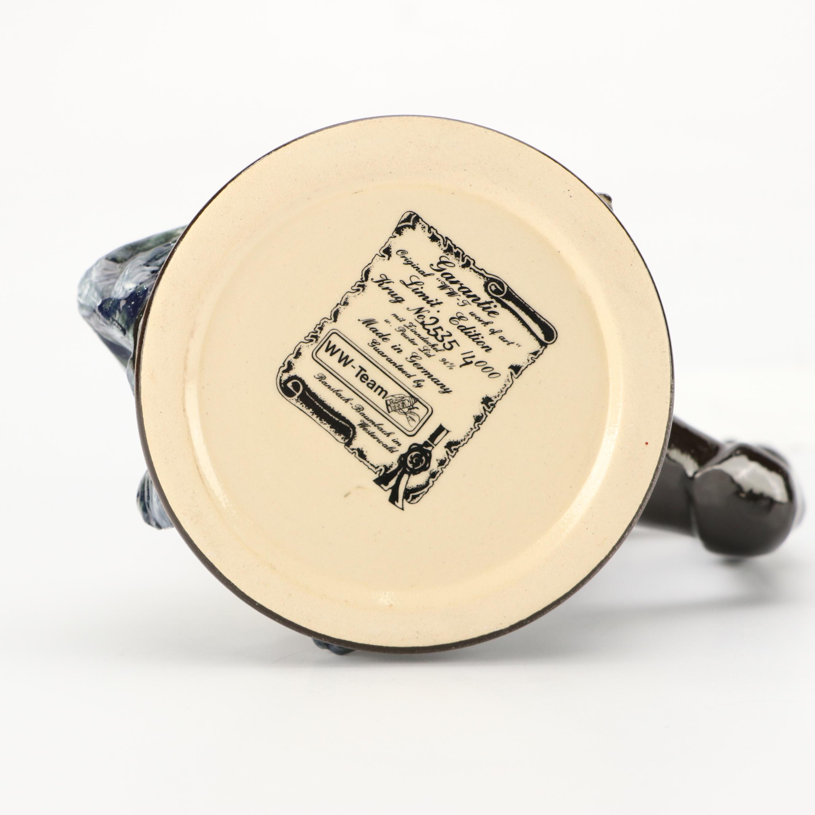 Ransbach-Baumbach German Beer Stein With Pewter Lid