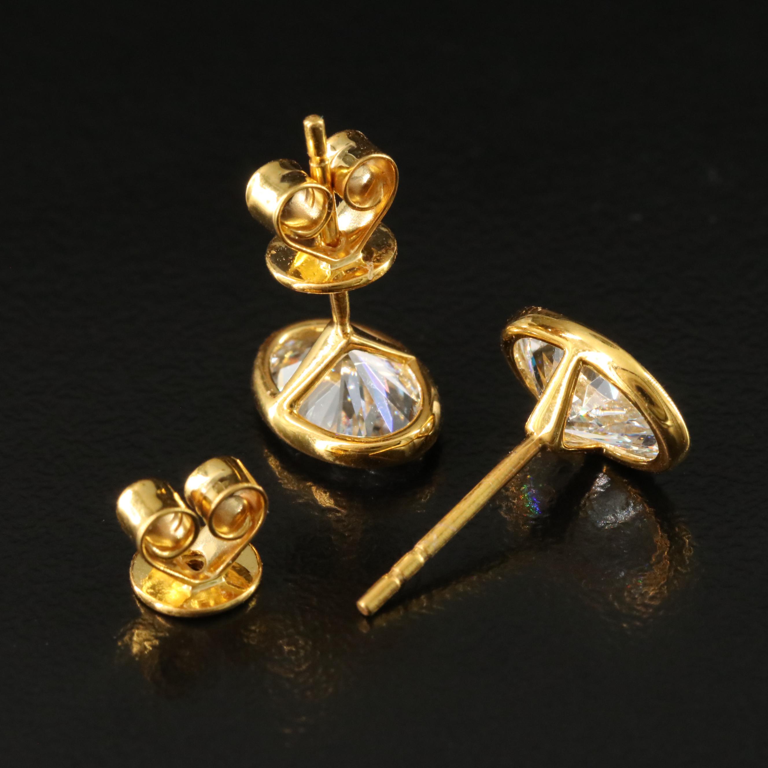 14K 2.70 CTW Lab Grown Diamond Stud Earrings with IGI Reports