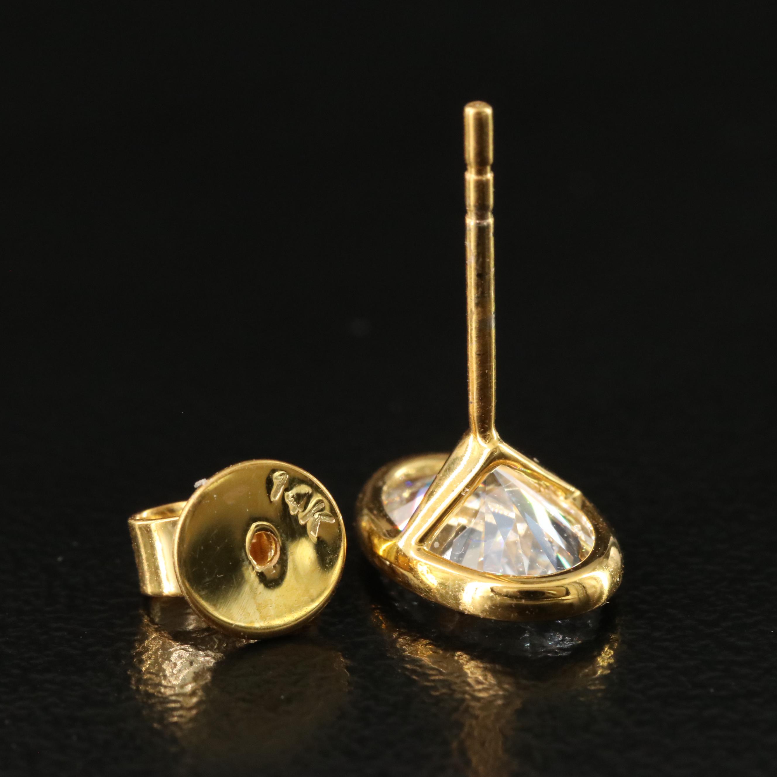 14K 2.70 CTW Lab Grown Diamond Stud Earrings with IGI Reports