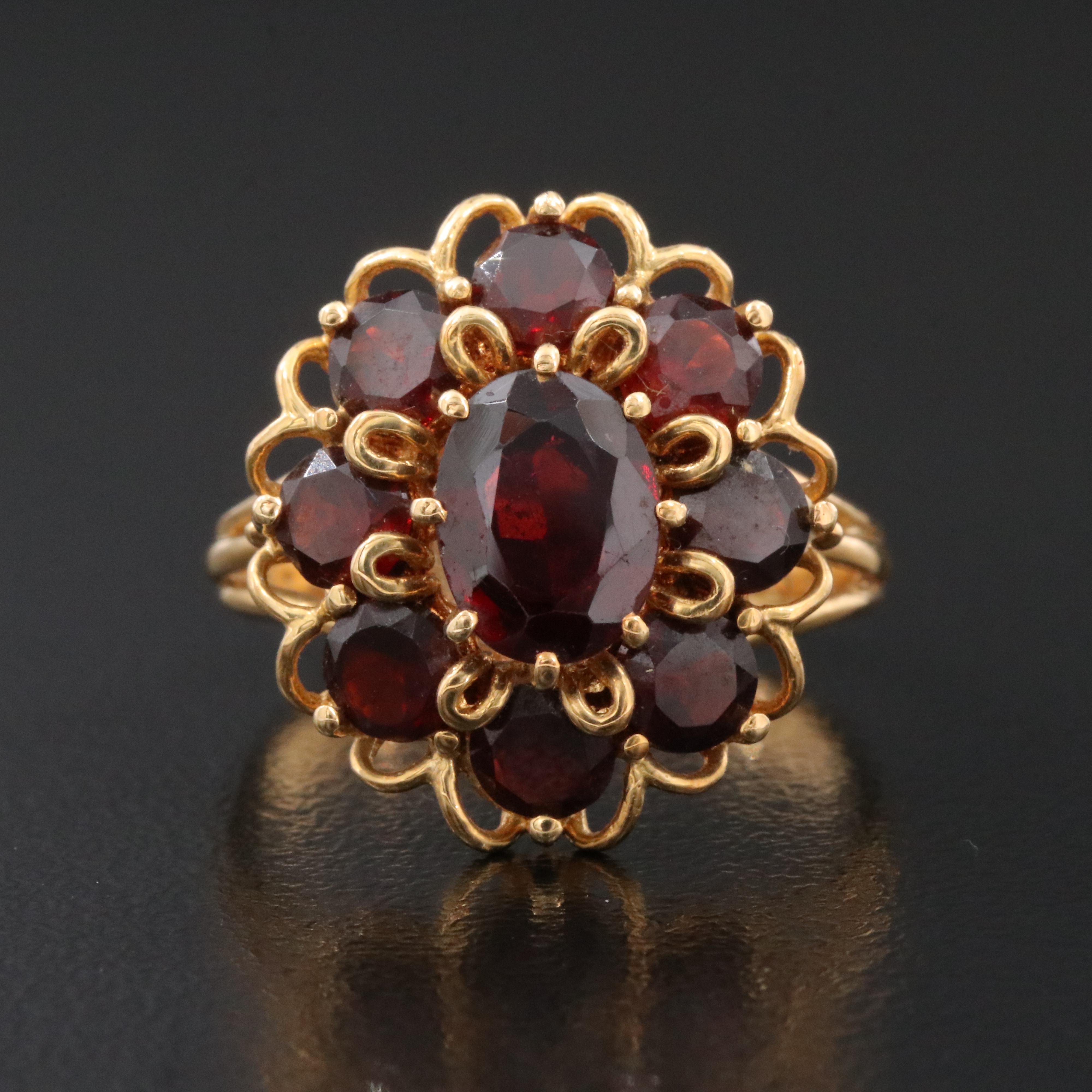 18K Garnet Ring