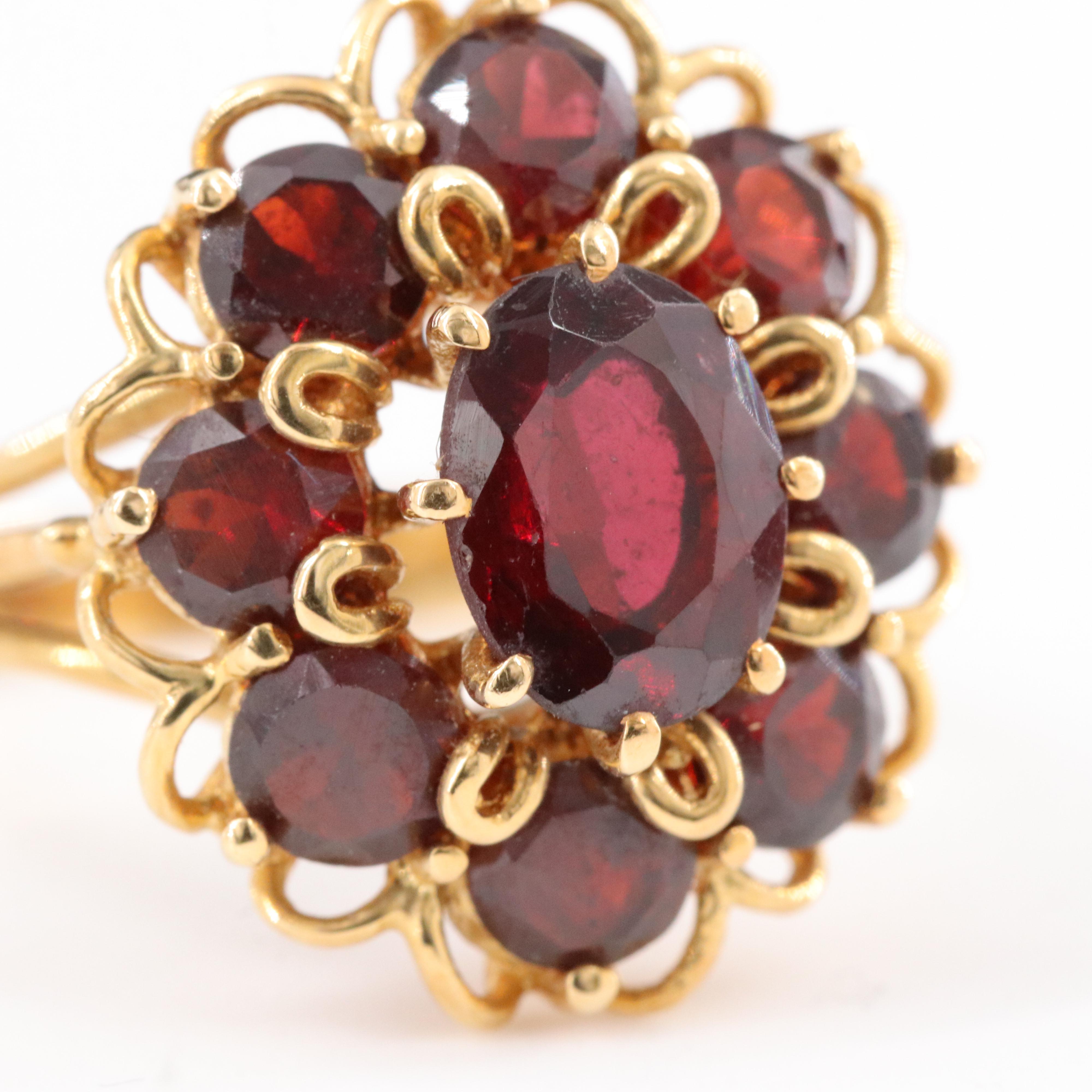 18K Garnet Ring