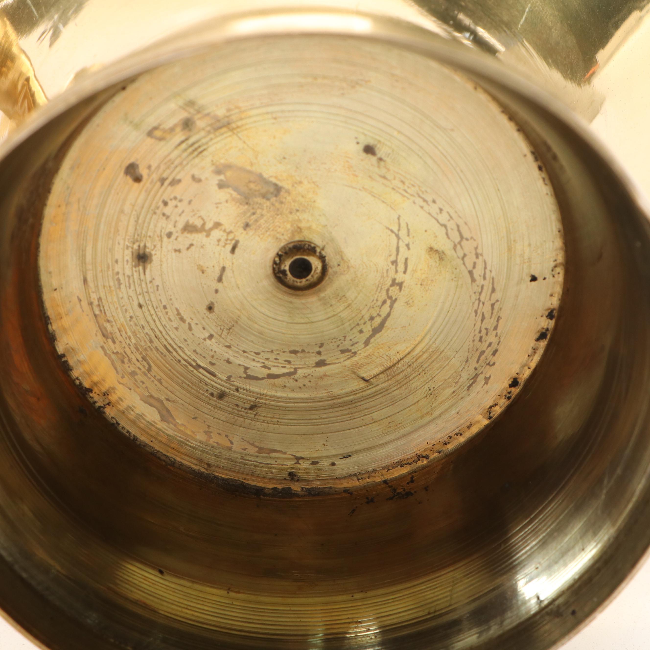 Brass Pillar Candle Holder with Decorative Containers