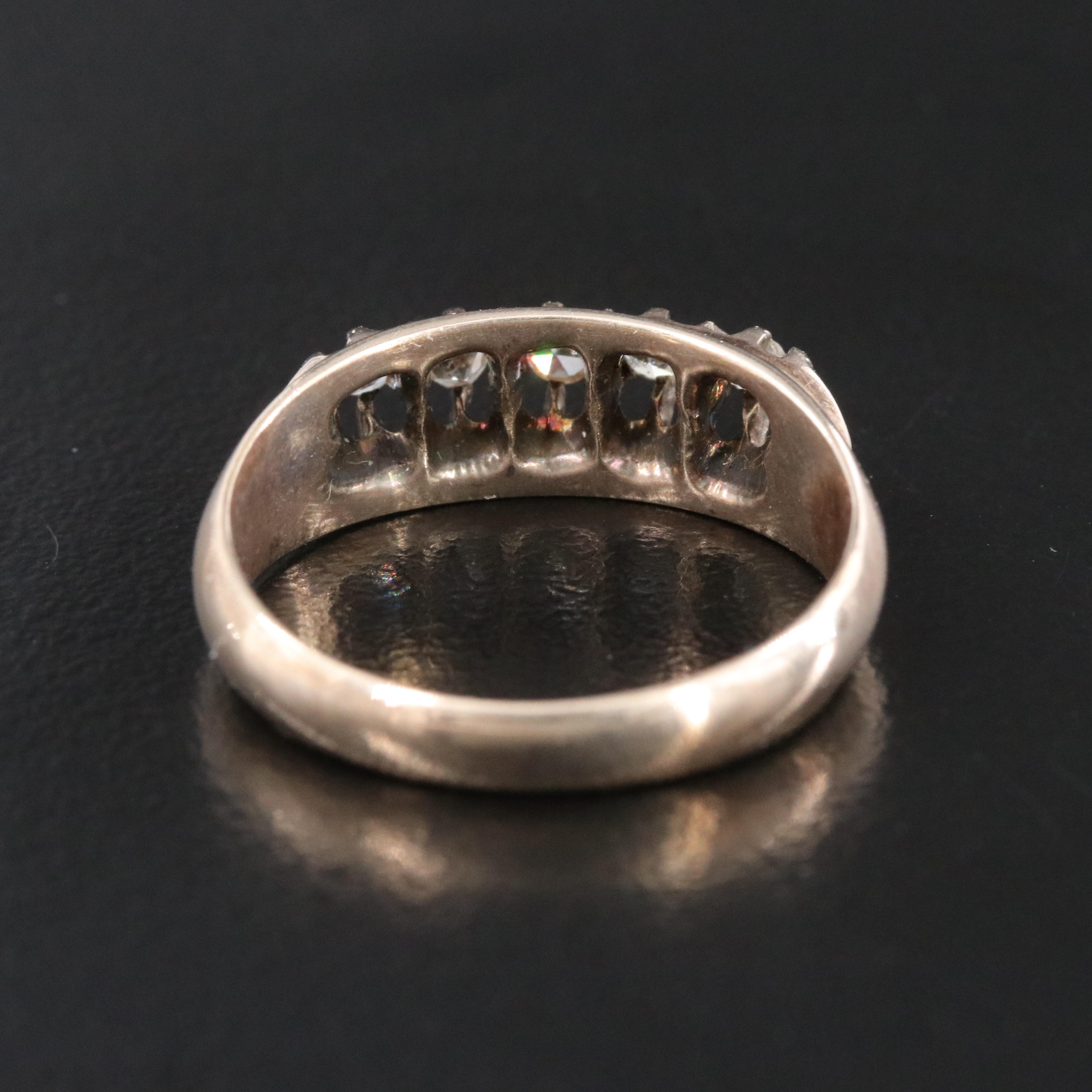 Vintage 10K 0.17 CTW Diamond Ring