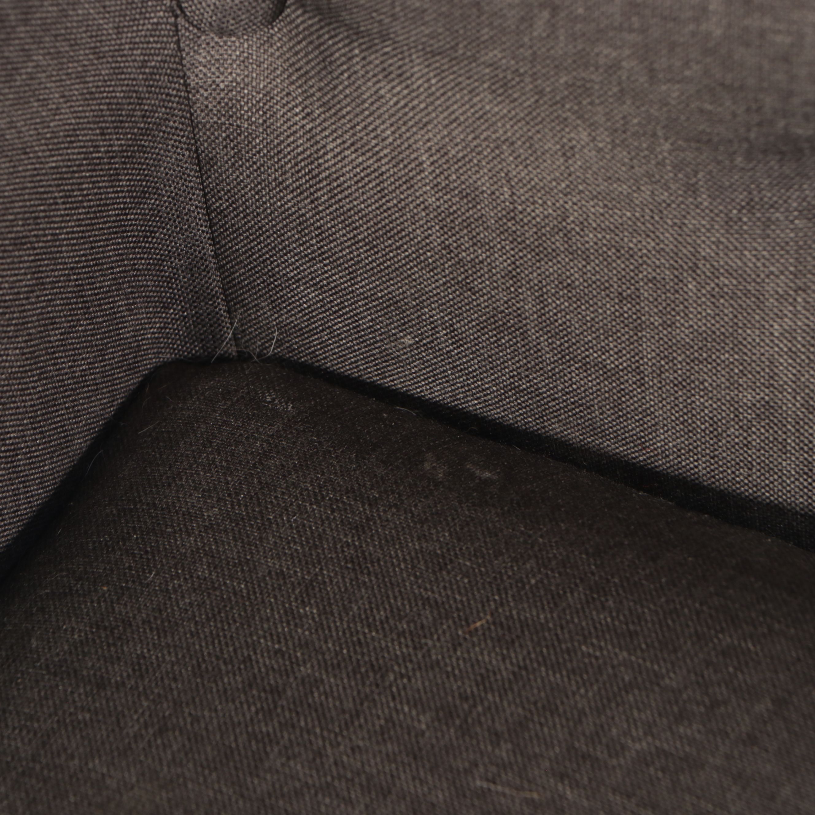 Contemporary Button-Tufted Grey Fabric Upholstered Armchair