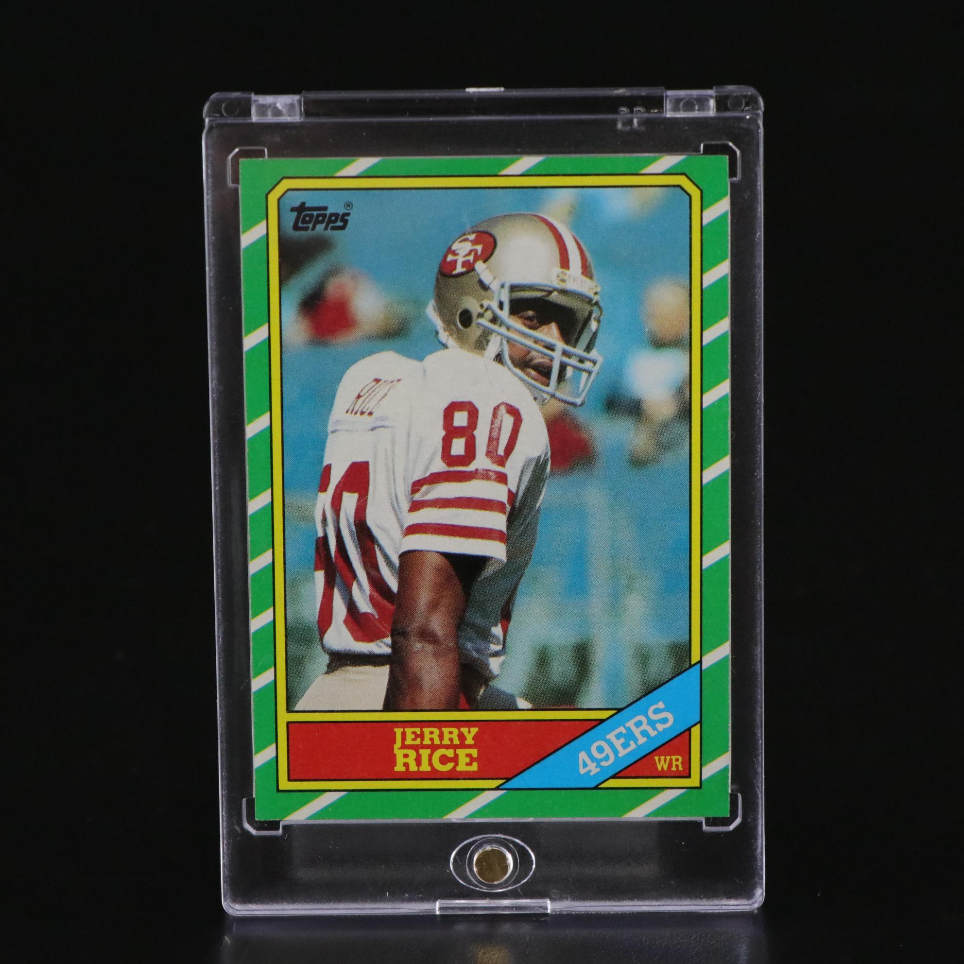 Topps Jerry Rice Football Trading Card, 1986