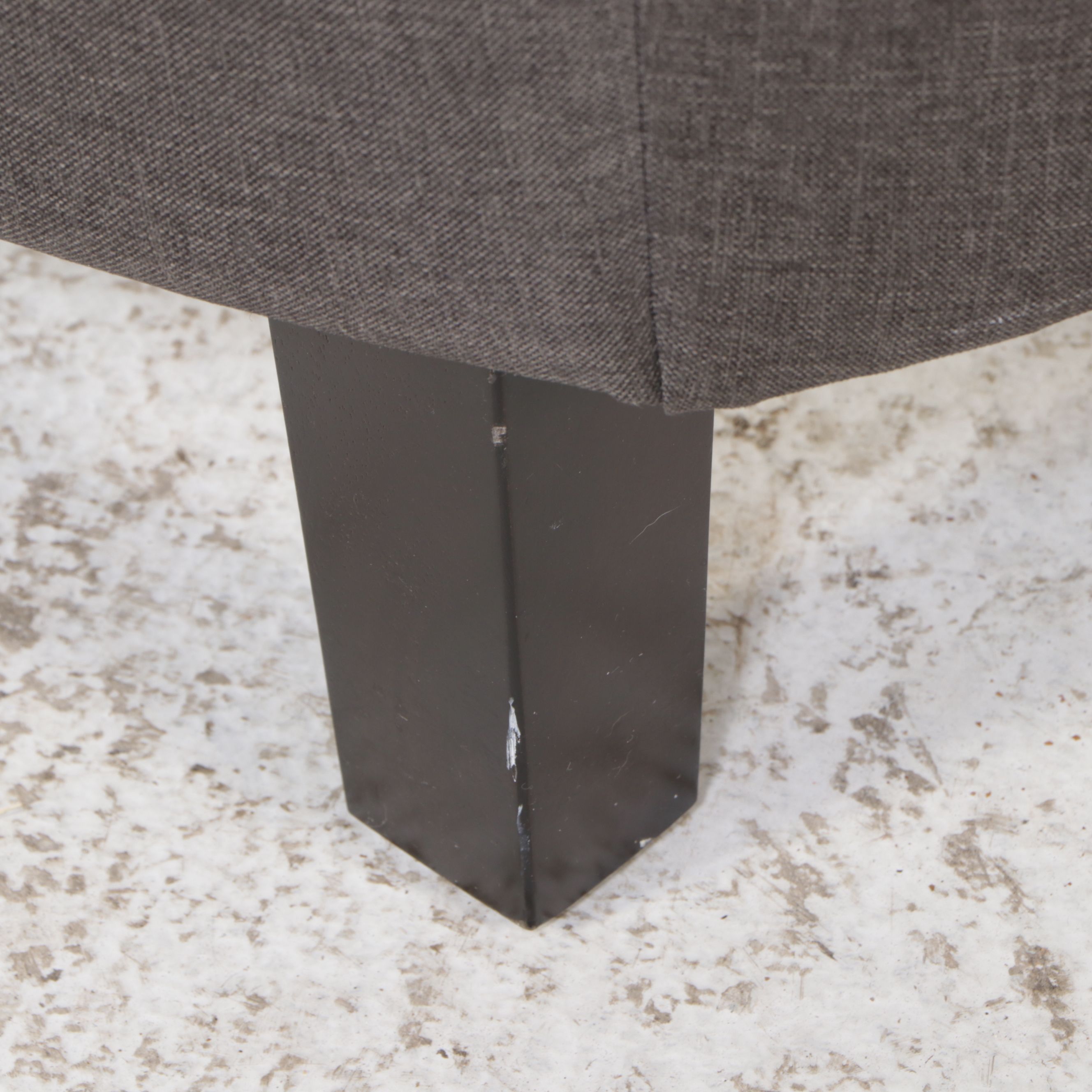 Contemporary Button-Tufted Grey Fabric Upholstered Armchair