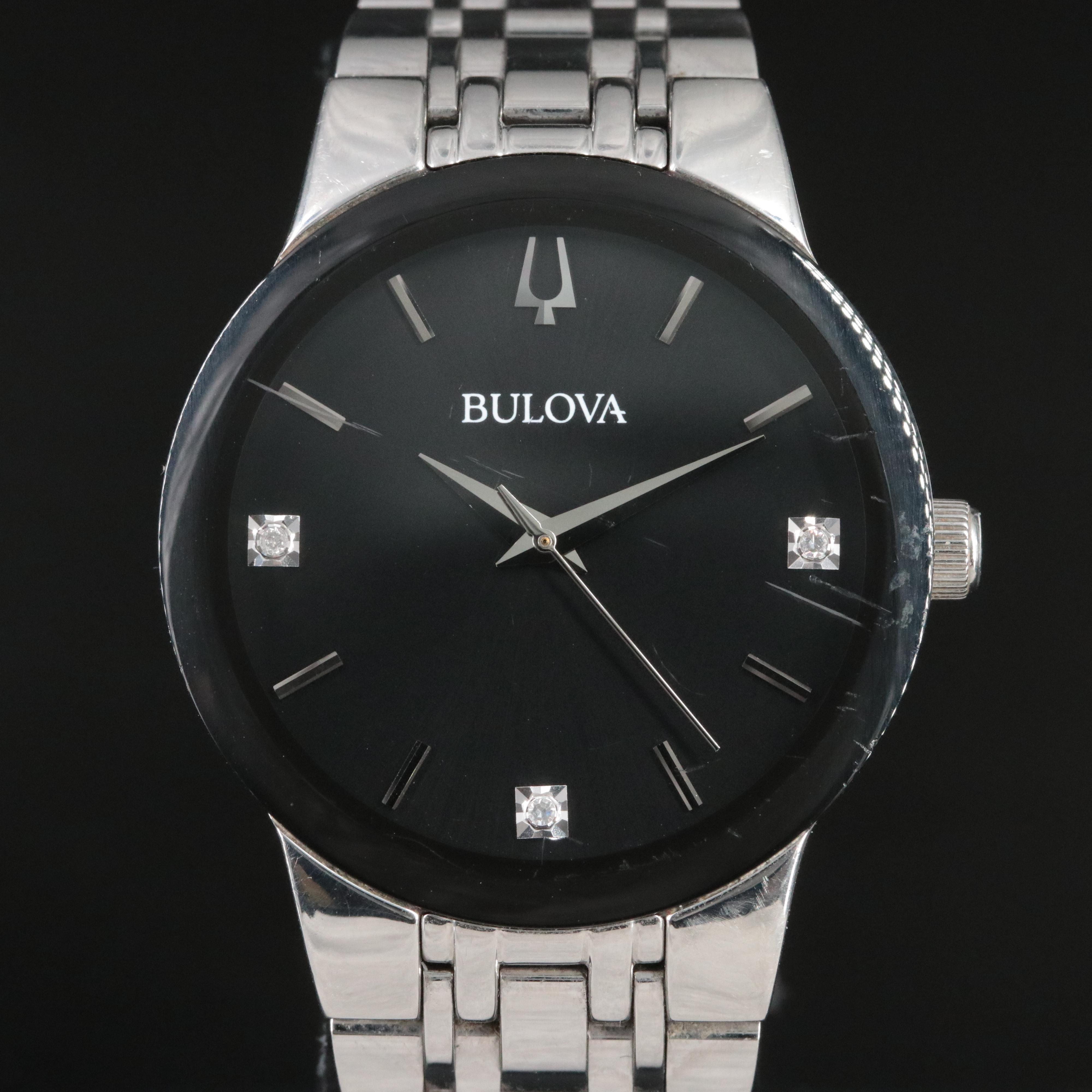 Bulova Diamond Dial Quartz Watch
