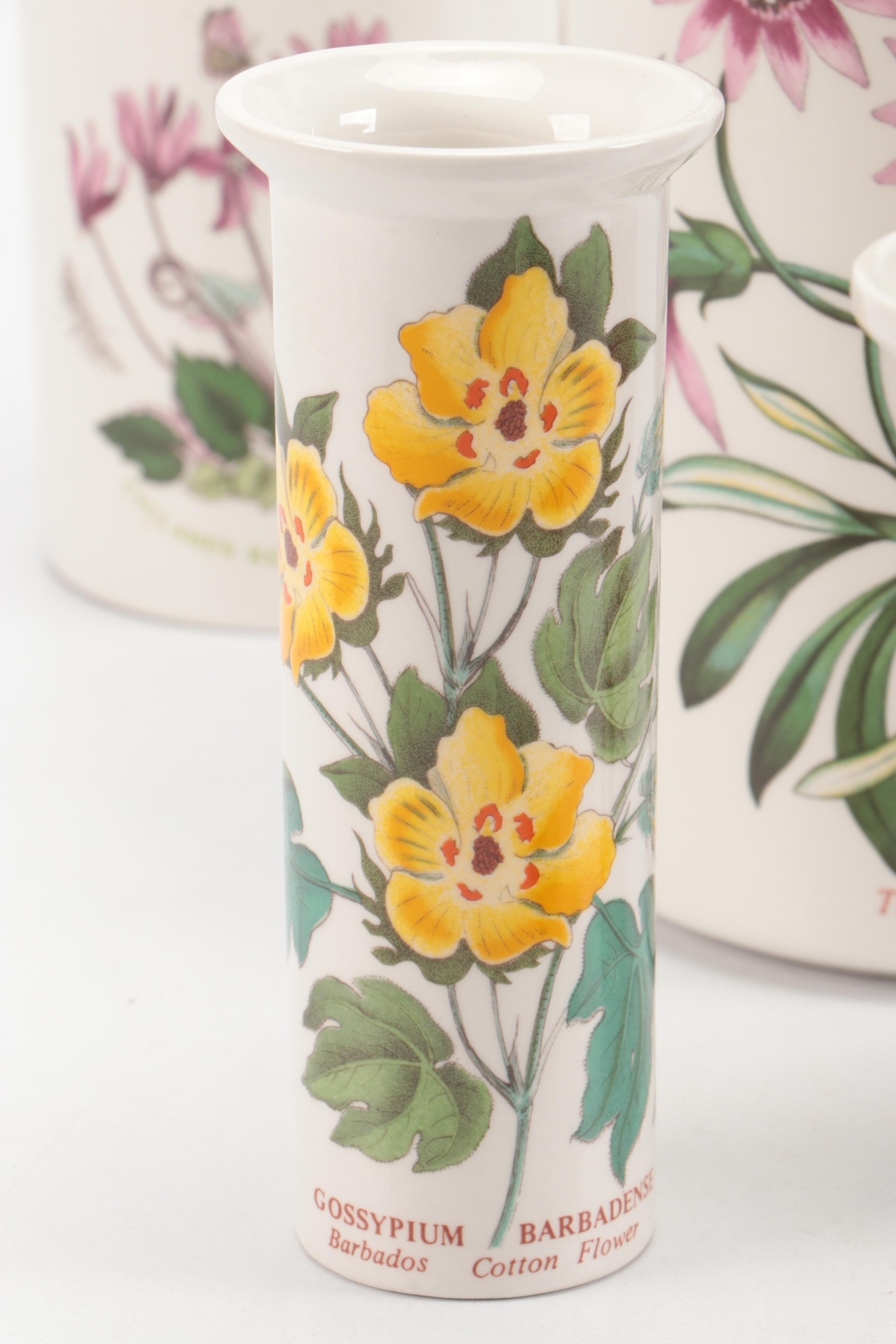 Portmeirion "Botanic Garden" Canister Set with Vases