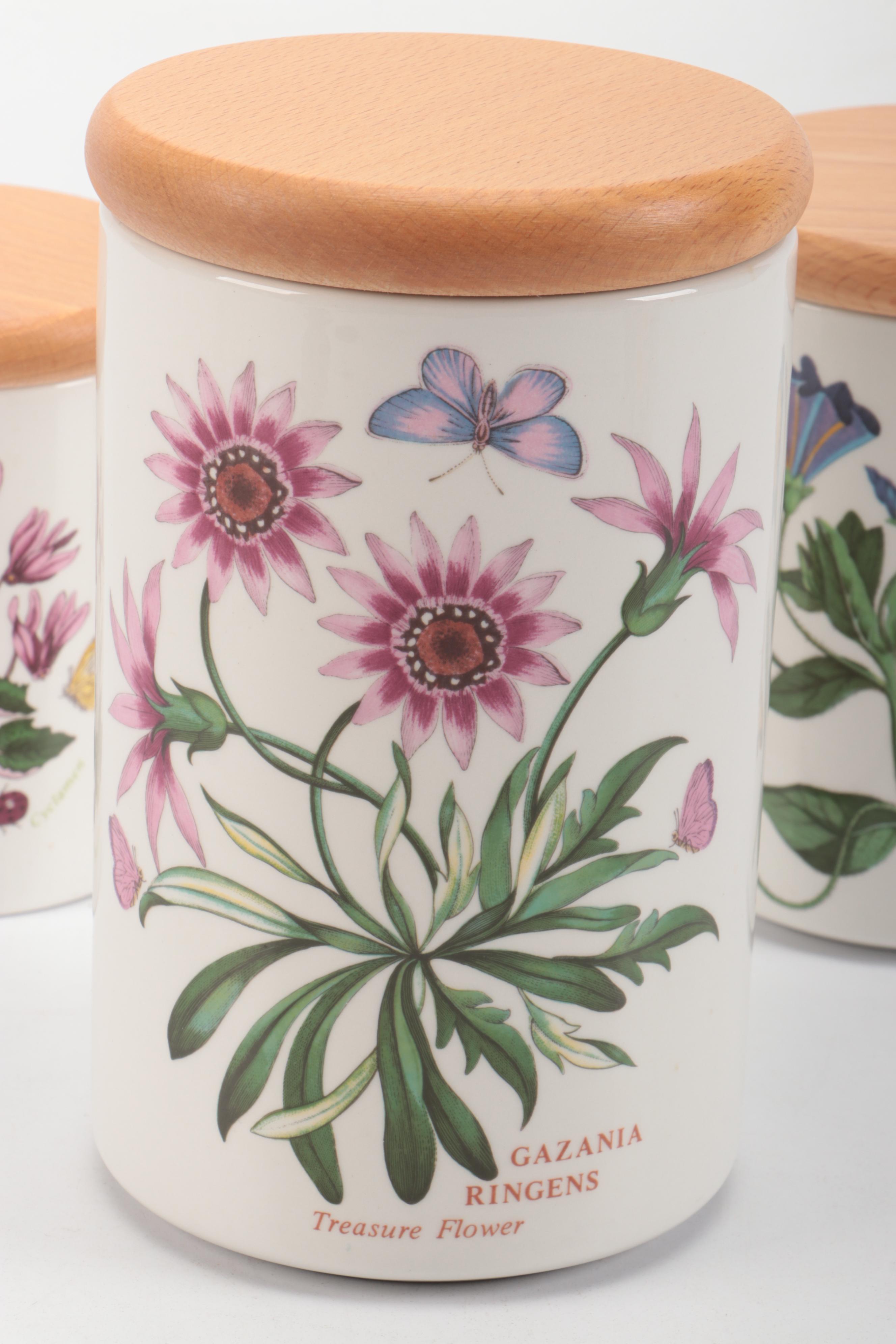 Portmeirion "Botanic Garden" Canister Set with Vases
