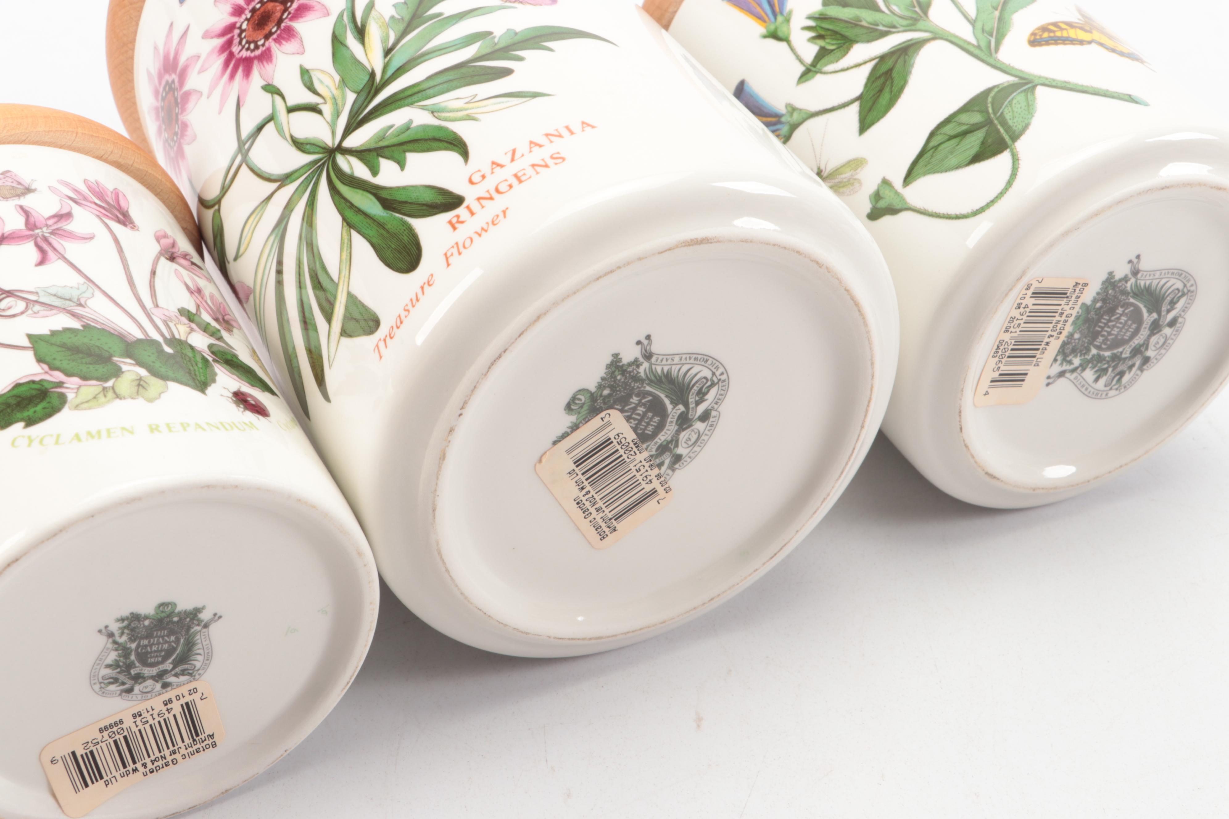Portmeirion "Botanic Garden" Canister Set with Vases