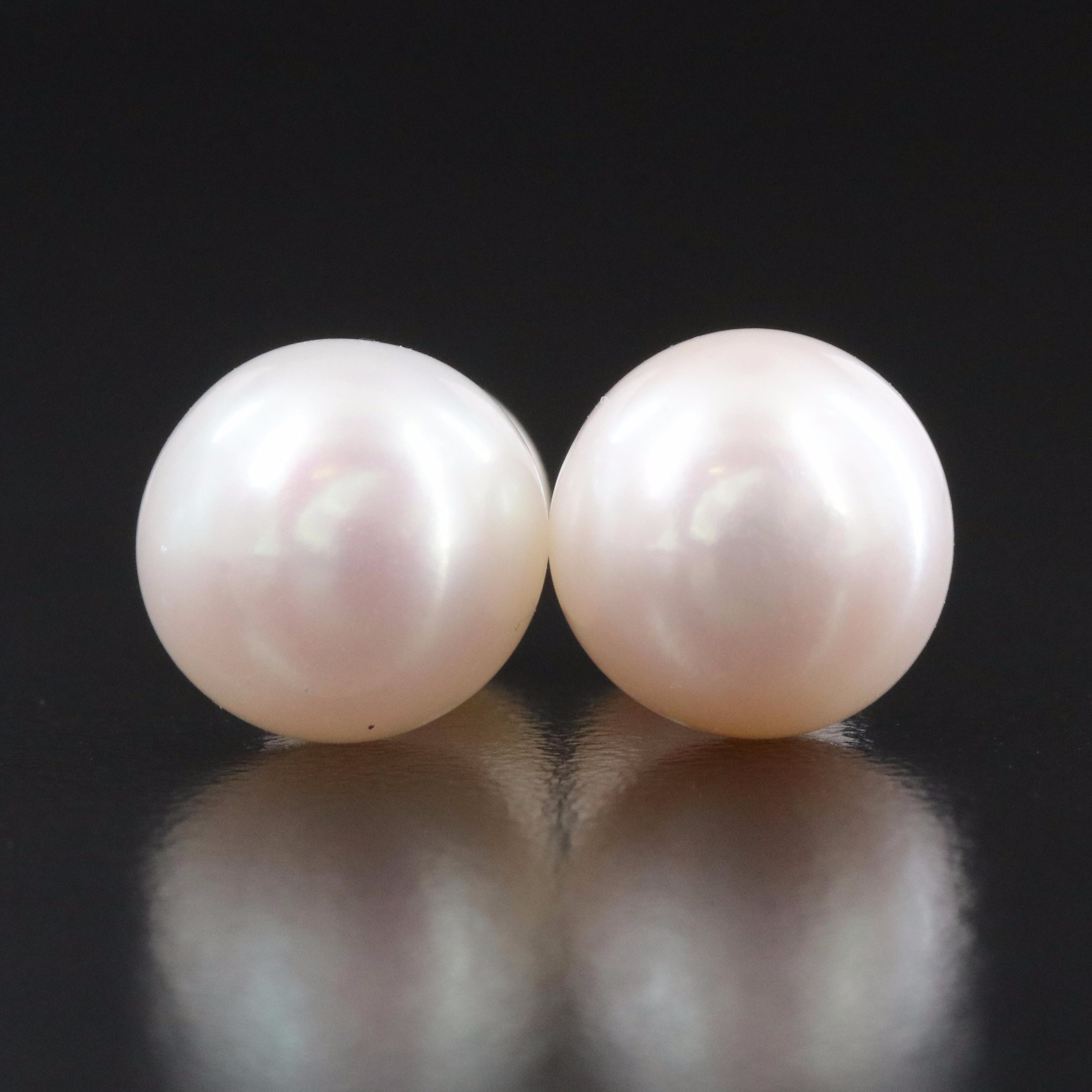 14K Pearl Front-Back Earrings