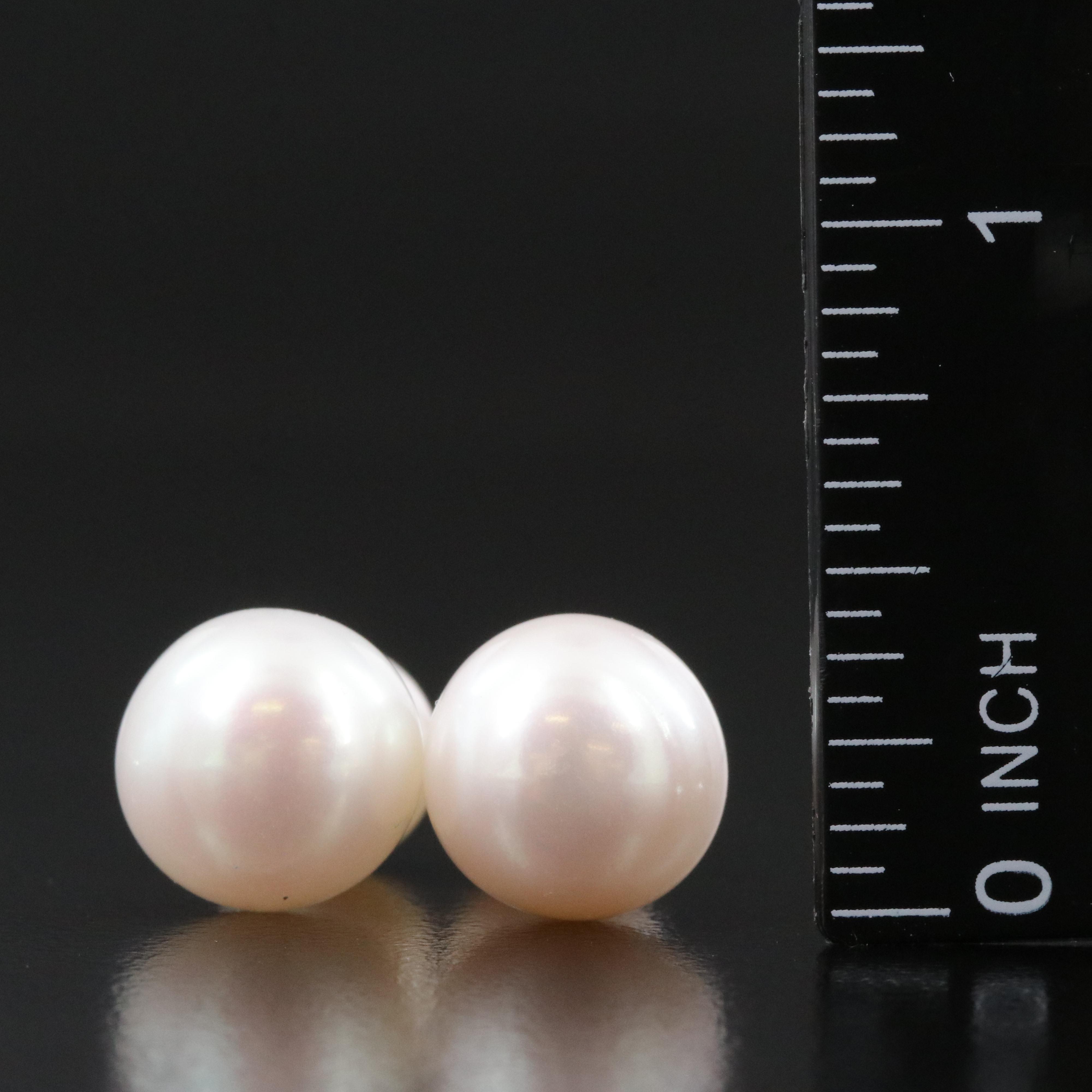 14K Pearl Front-Back Earrings