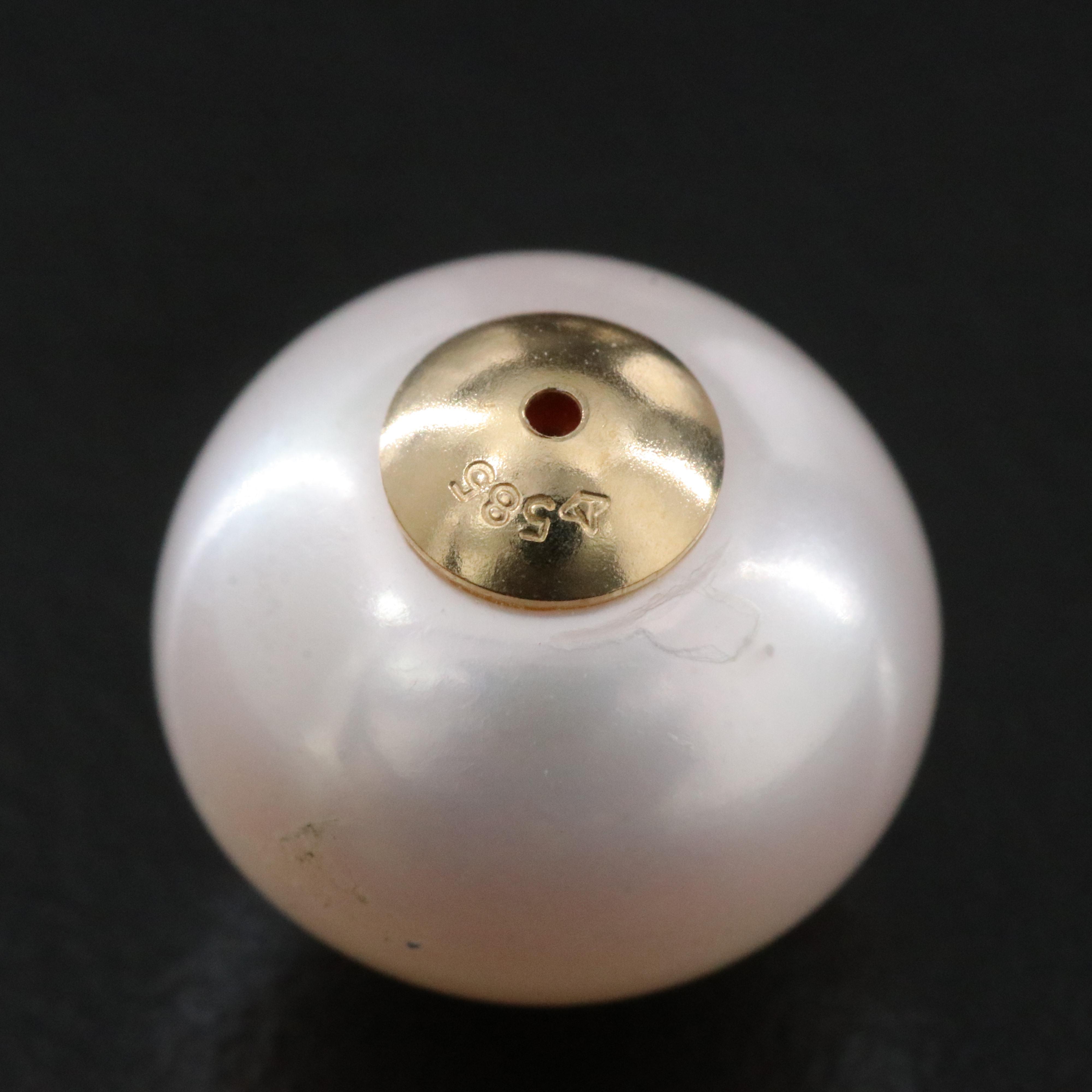 14K Pearl Front-Back Earrings