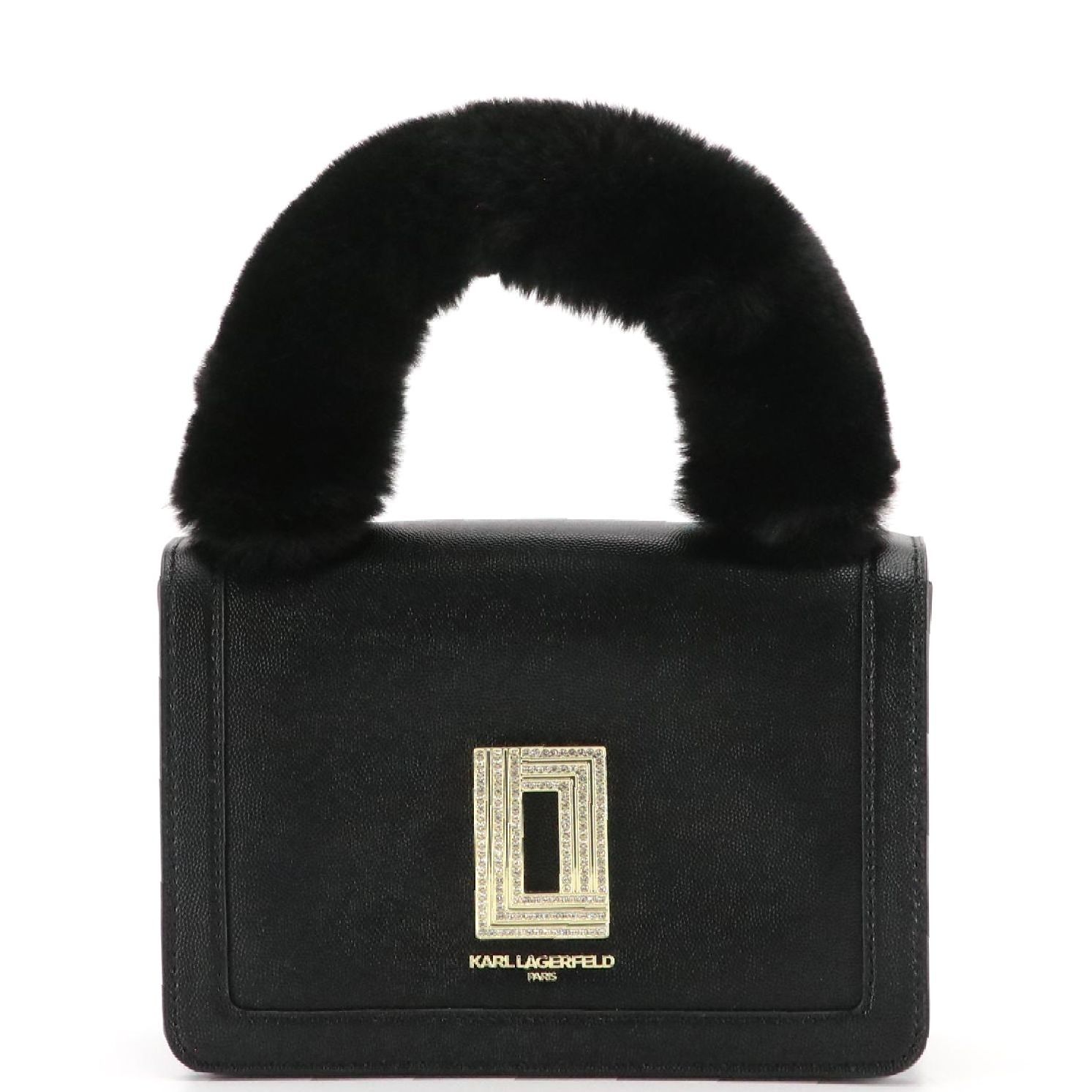 Karl Lagerfeld Paris Textured Leather Simone Top Handle Bag