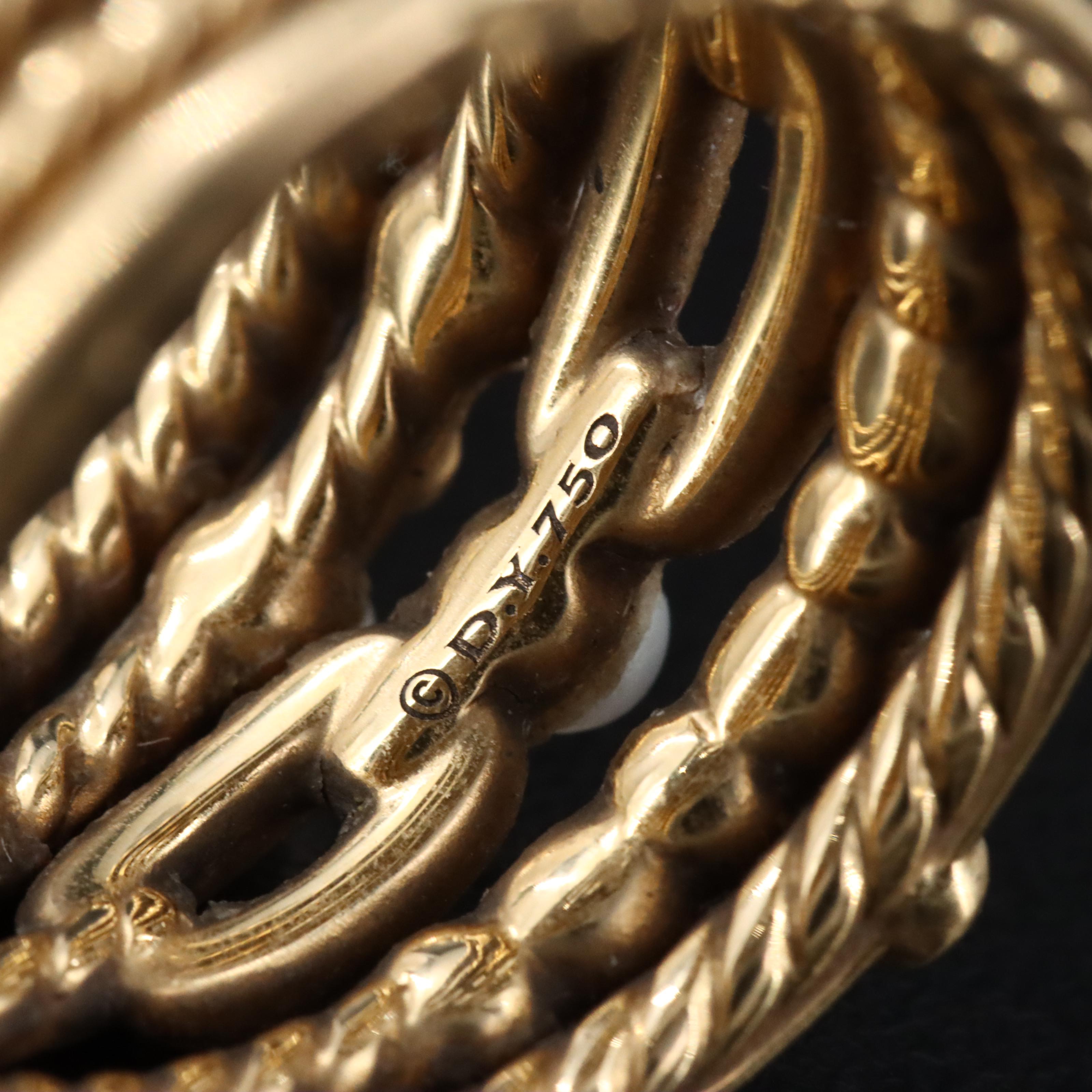 David Yurman Stax 18K Pearl and Diamond Ring