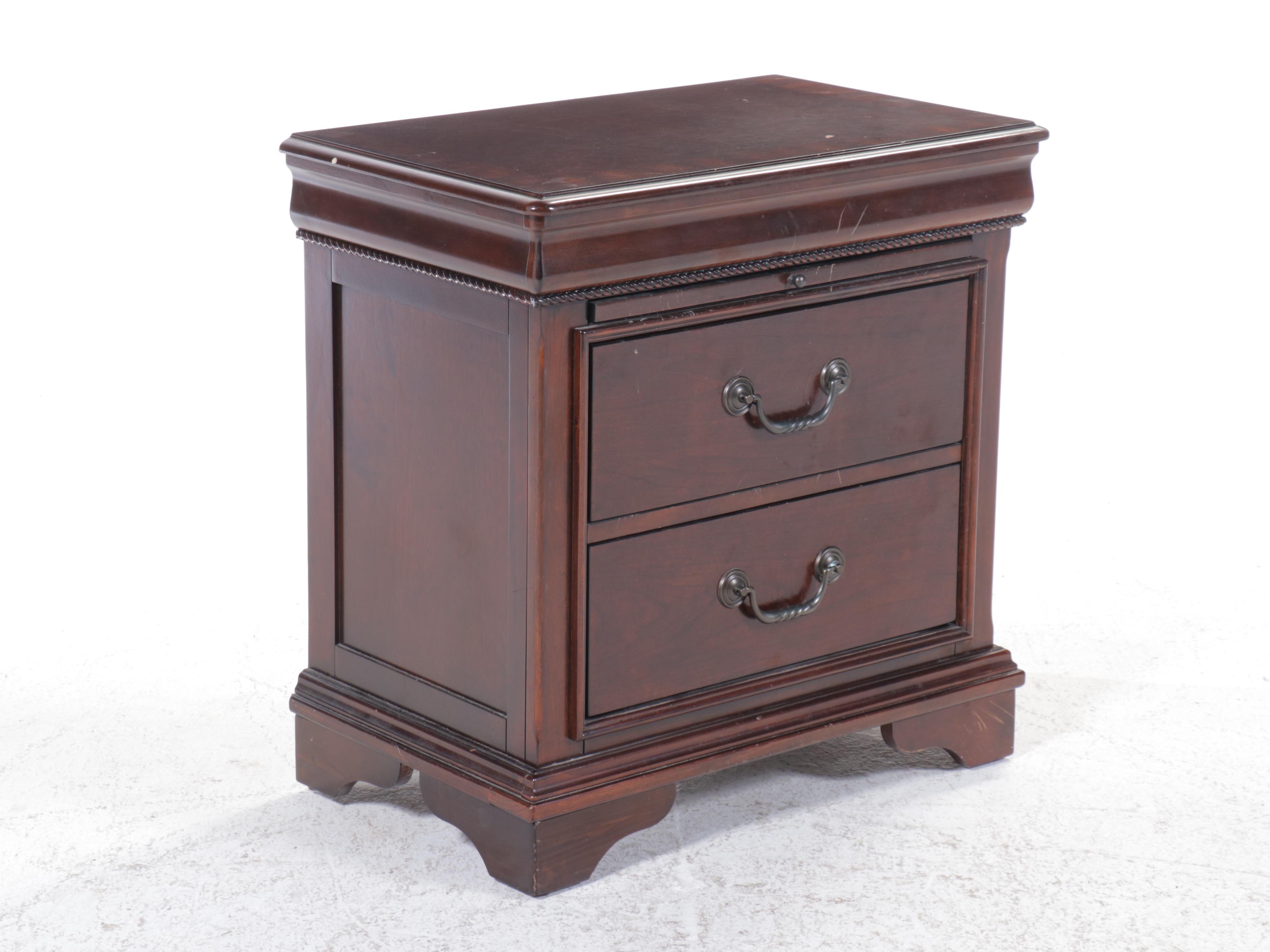 Pair of Napoleon III Style Mahogany Nightstands
