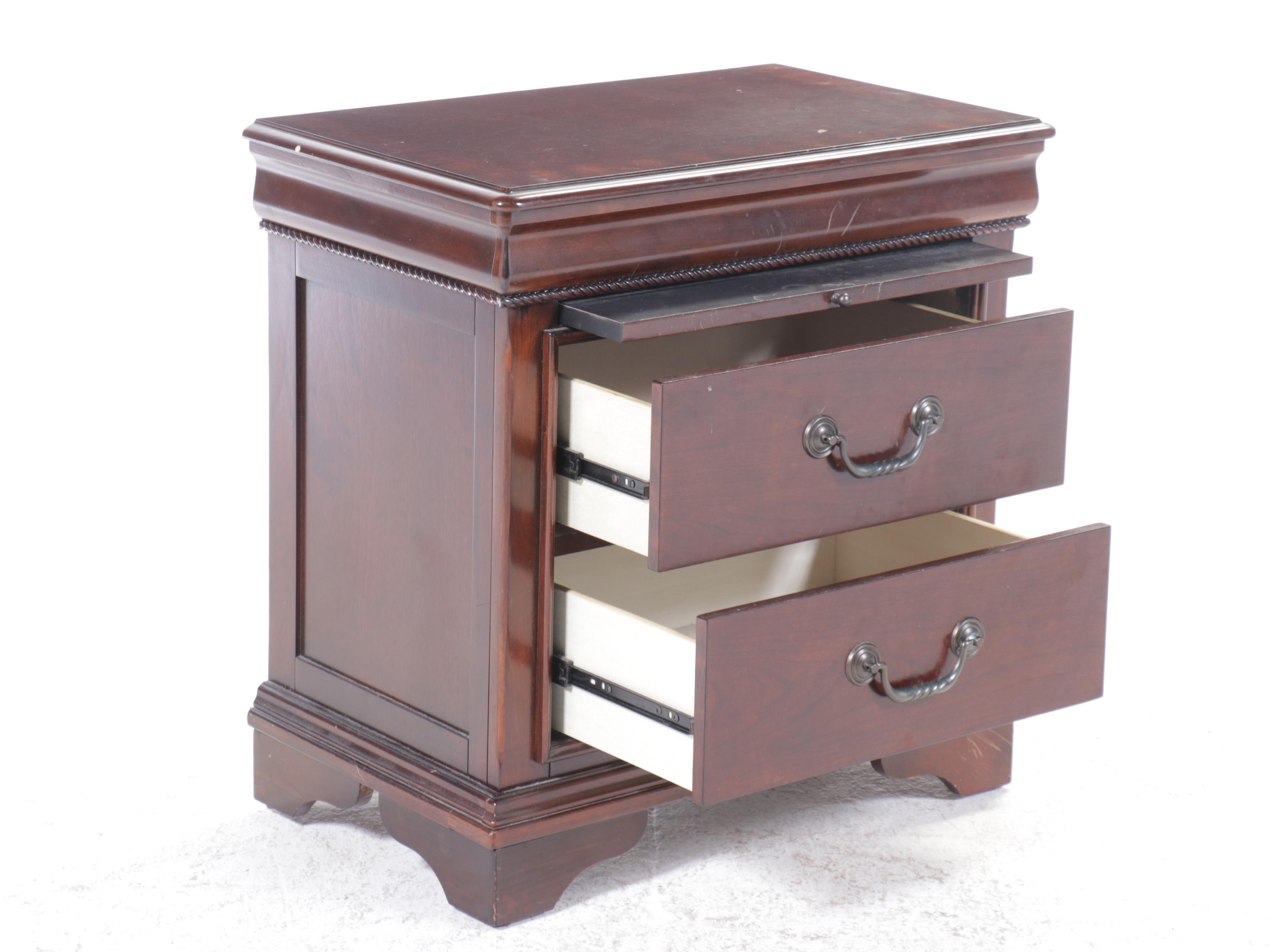 Pair of Napoleon III Style Mahogany Nightstands