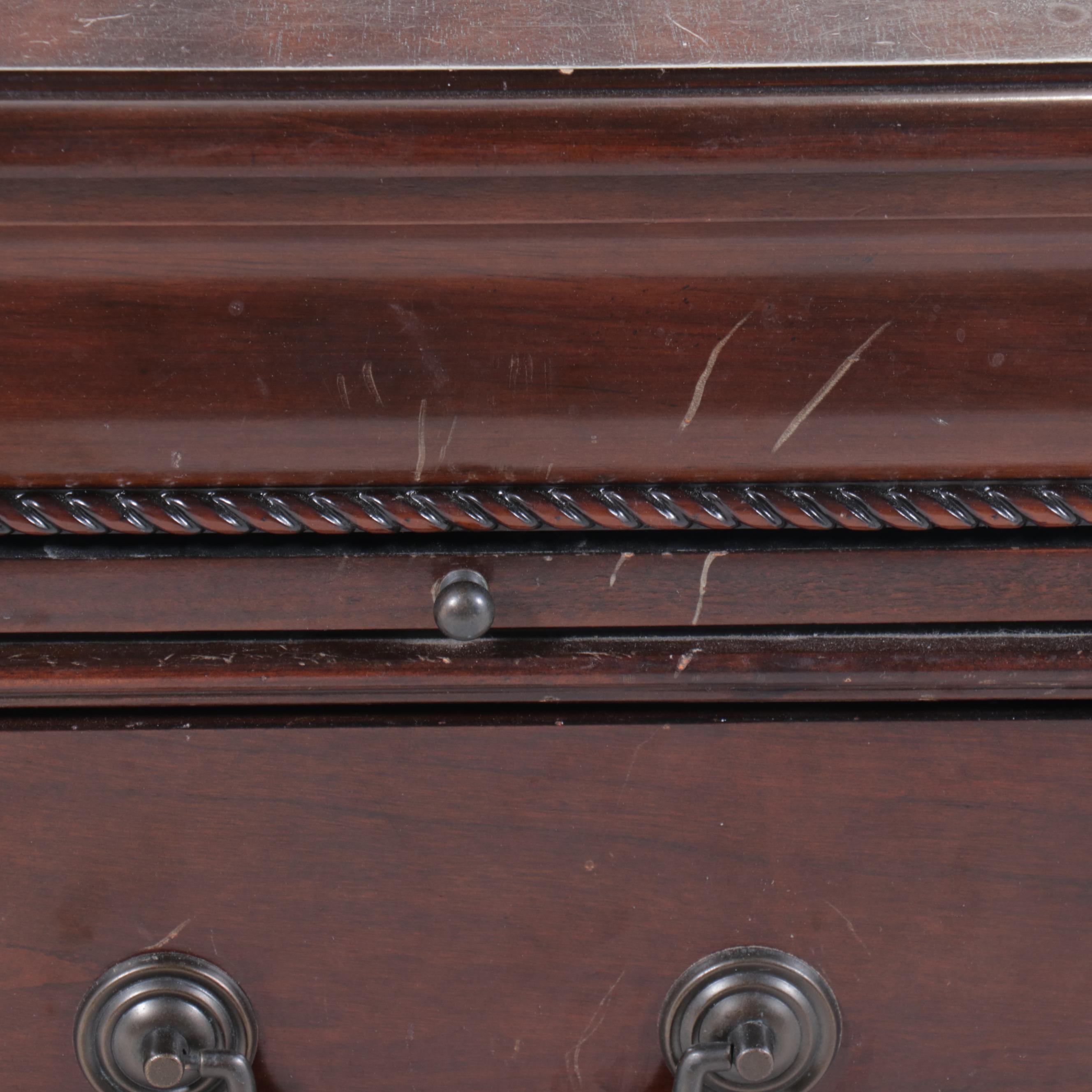 Pair of Napoleon III Style Mahogany Nightstands