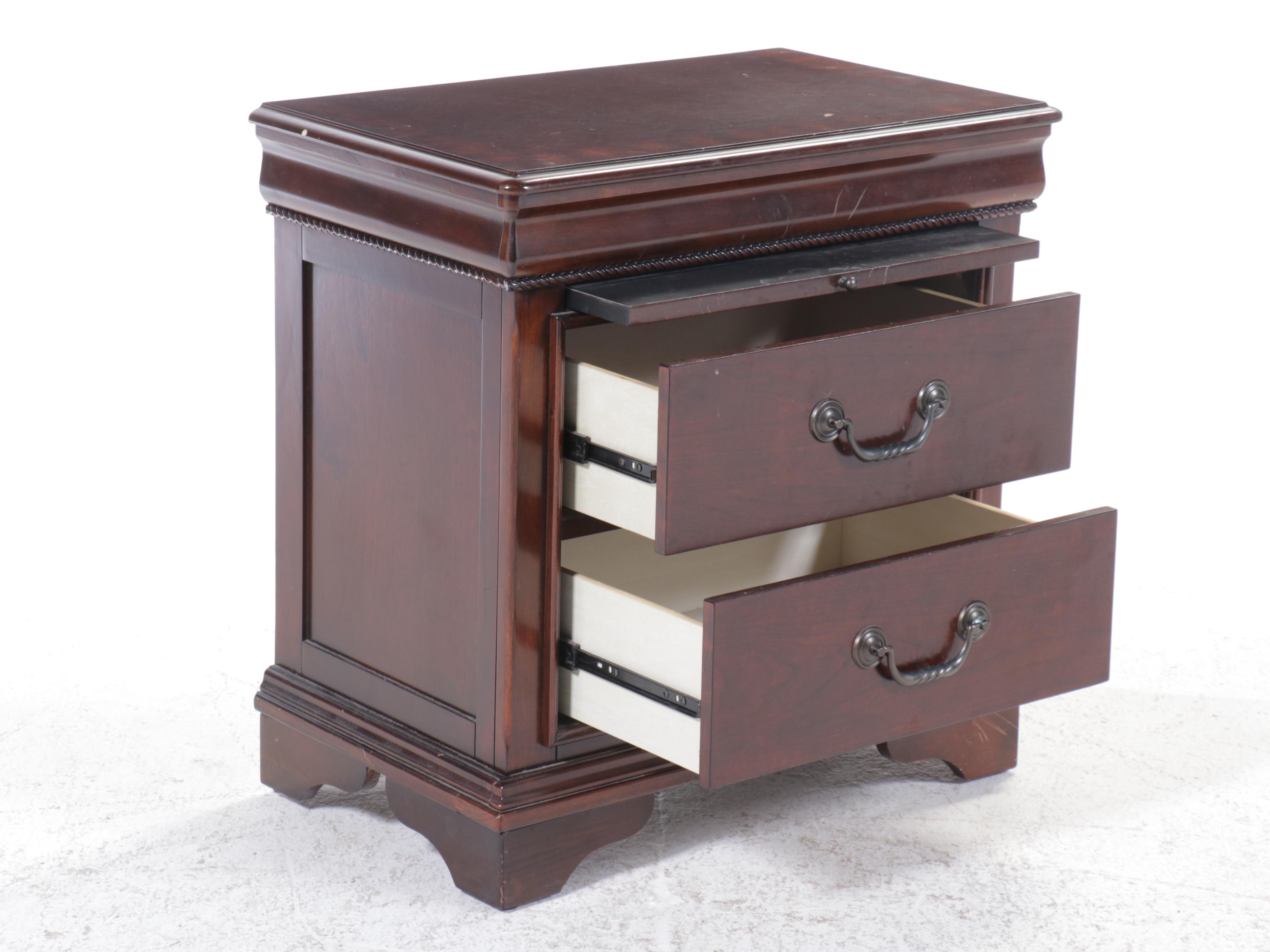 Pair of Napoleon III Style Mahogany Nightstands
