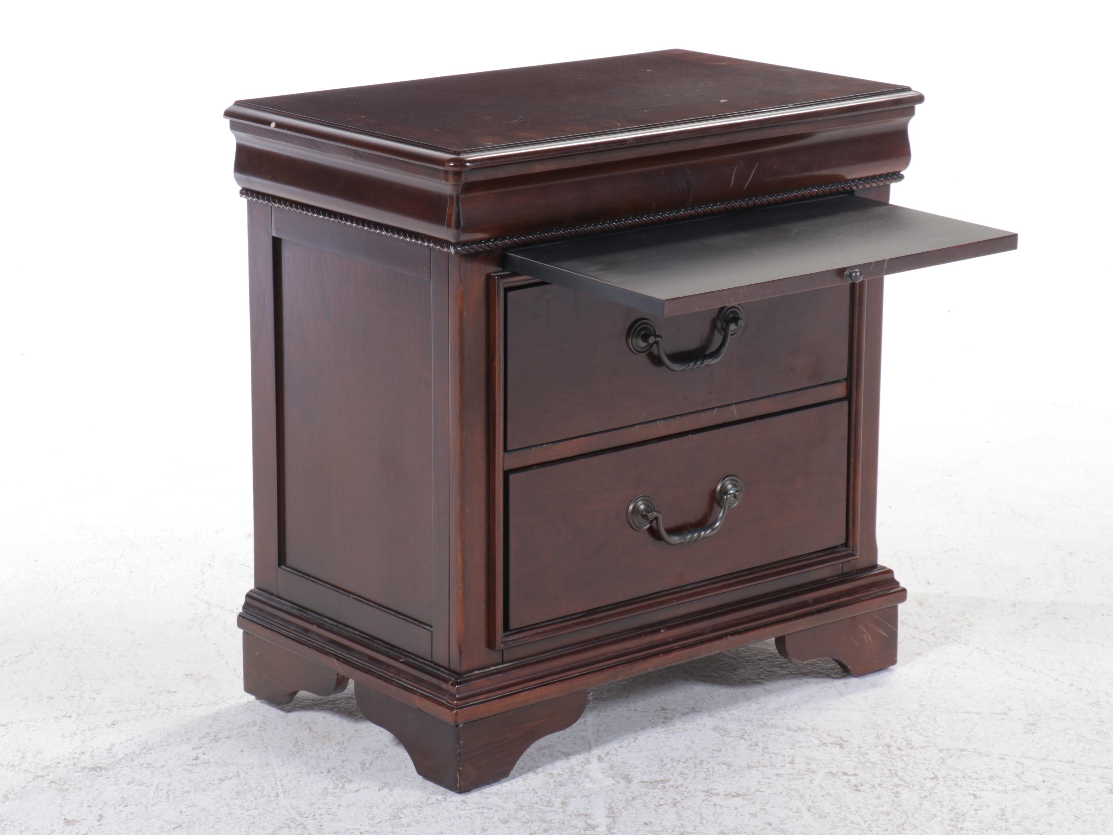 Pair of Napoleon III Style Mahogany Nightstands