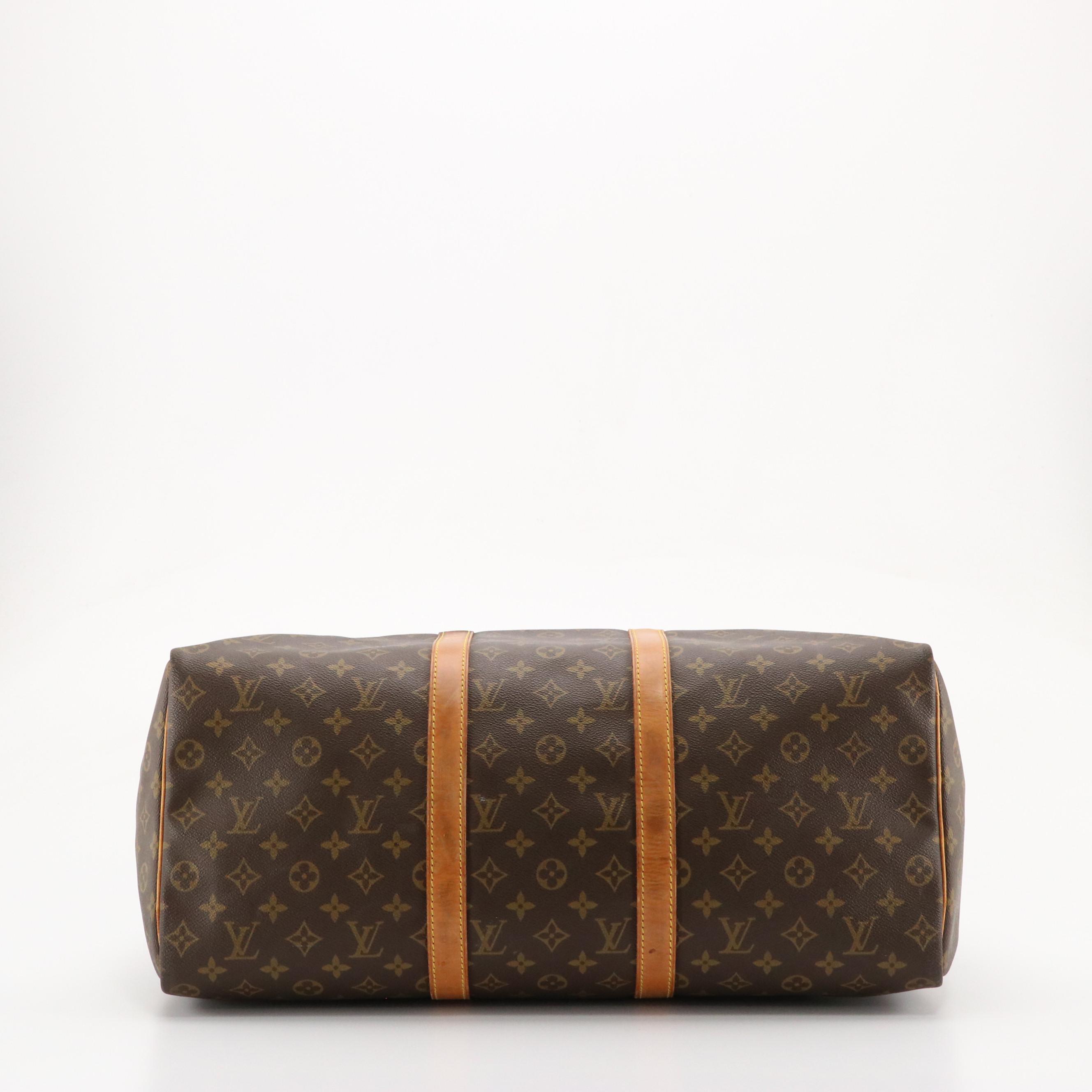Louis Vuitton Keepall 50 in Monogram Canvas and Vachetta Leather