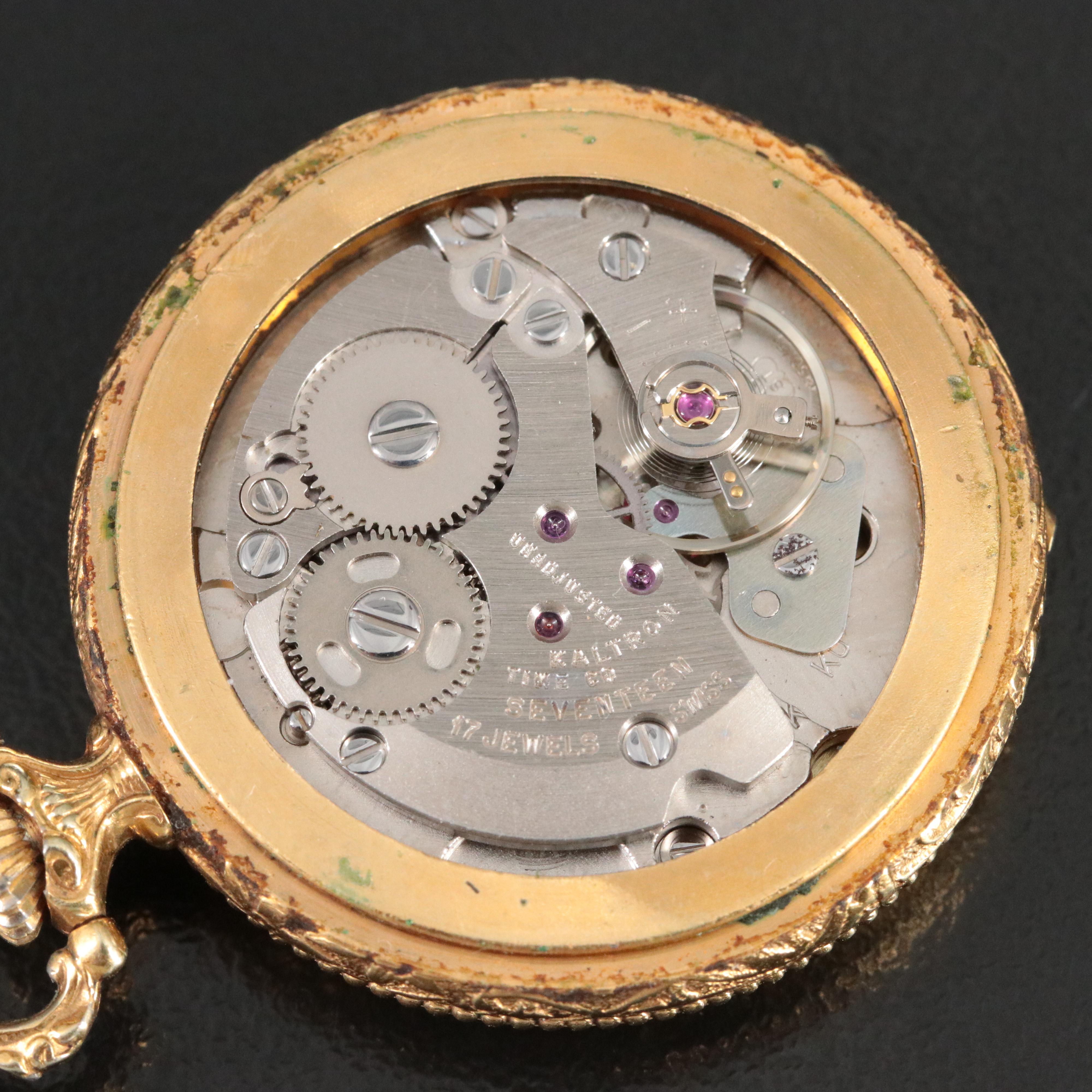 LeCourier by Kaltron Gold Plated Pocket Watch